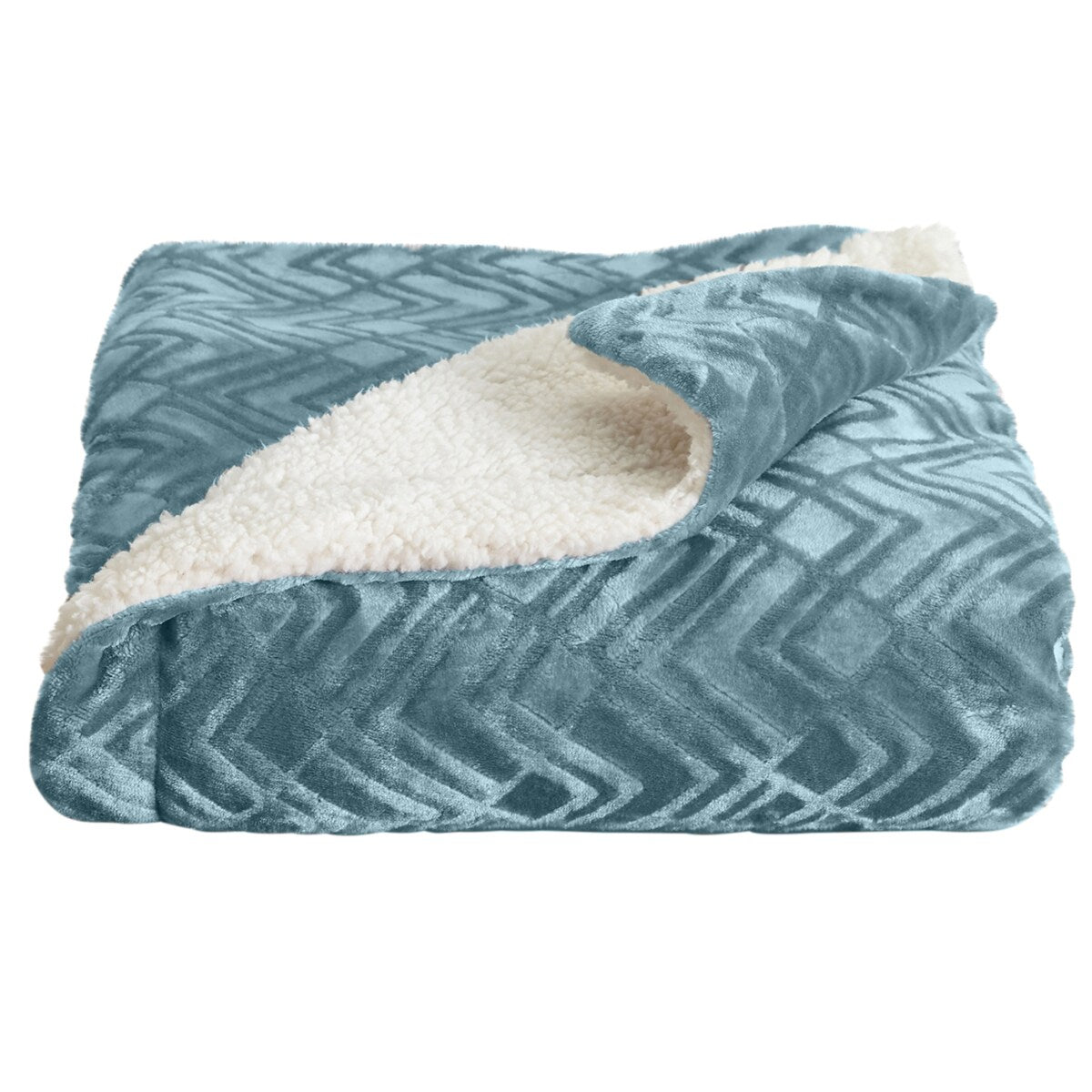 Luxurious Velvet Plush Fleece Reversible Sherpa Bed Blanket