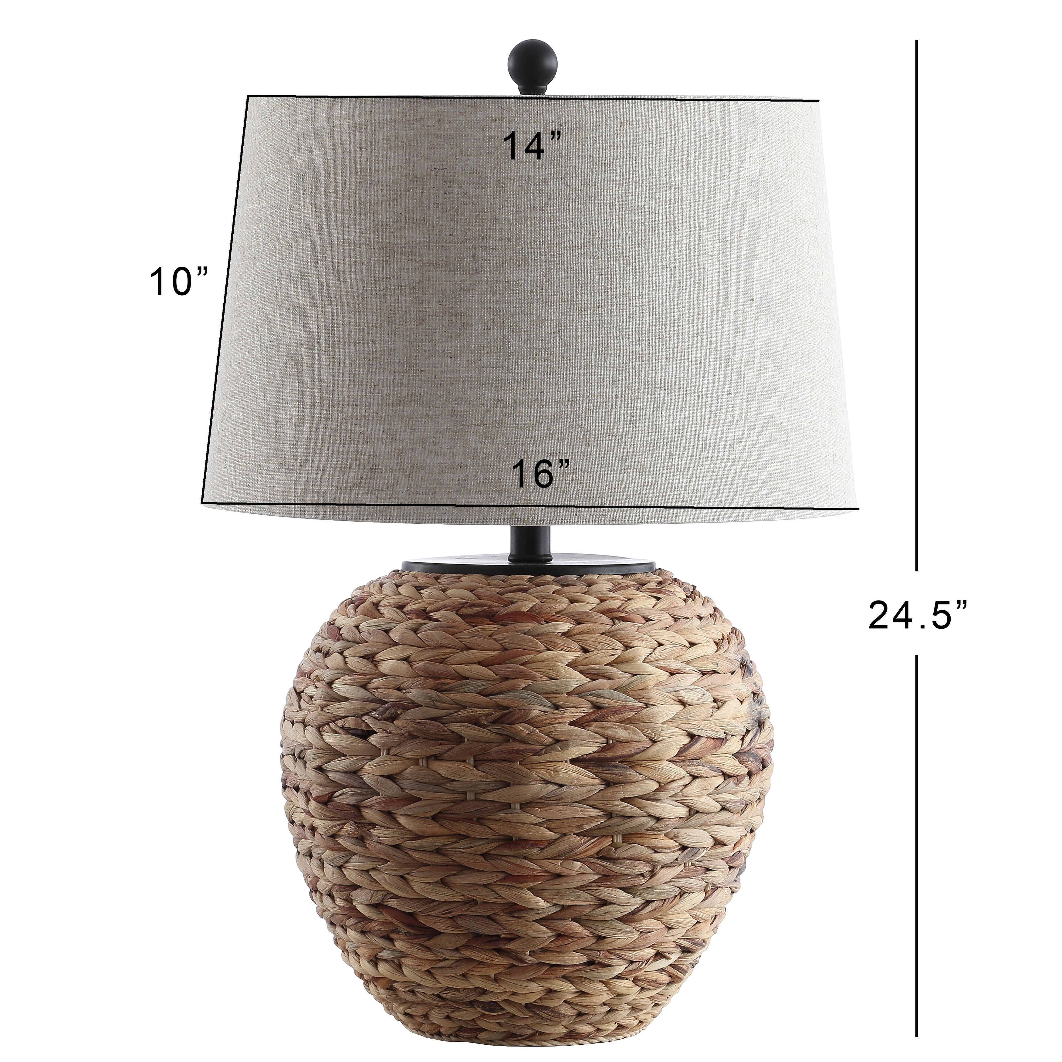 Elicia 24.5 Banana Leaf Basket LED Table Lamp, by JONATHAN Y