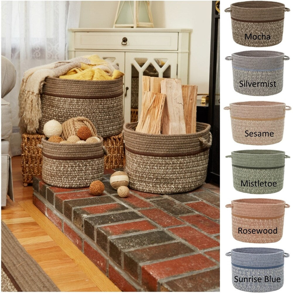 Seaport Wool Blend Storage Basket