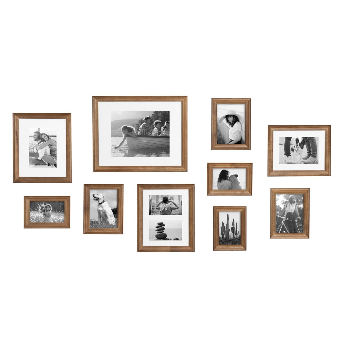 Kate and Laurel Bordeaux 10-piece Wood Gallery Wall Picture Frame Set