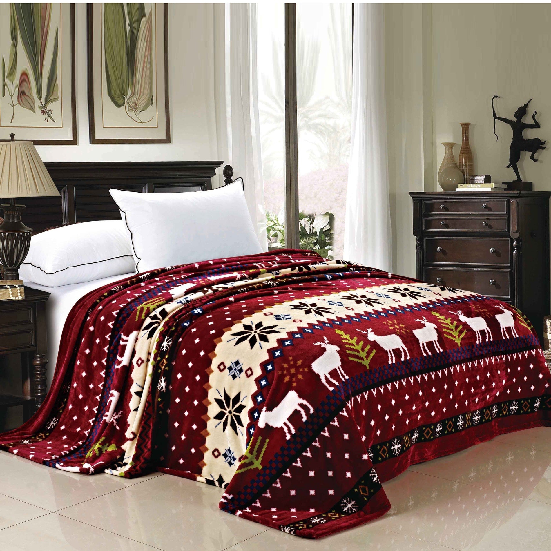 Serenta Printed Christmas Flannel Fleece Blanket