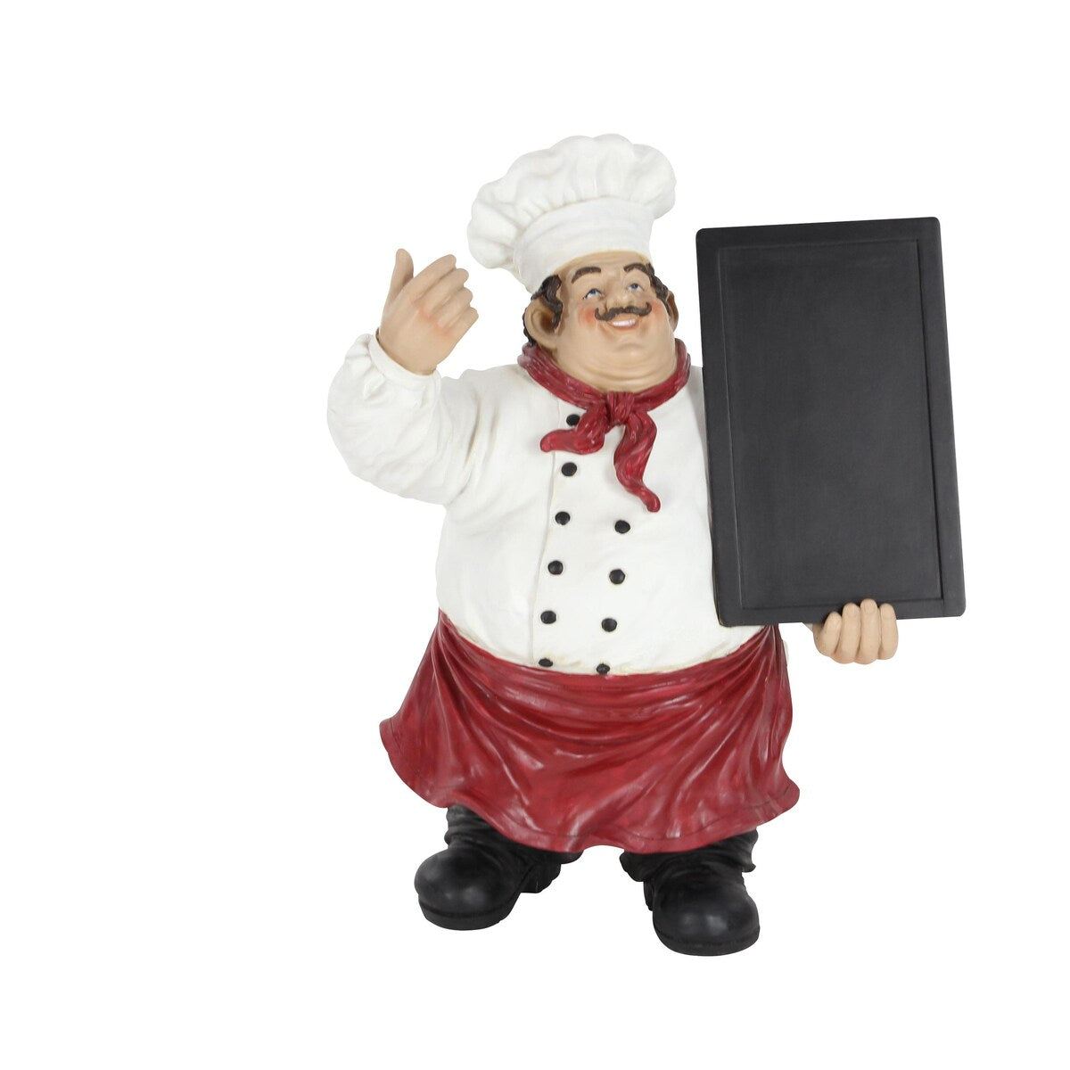 Polystone Chef Decorative Sculpture with Chalkboard - Multi Colored - Roche River Decor