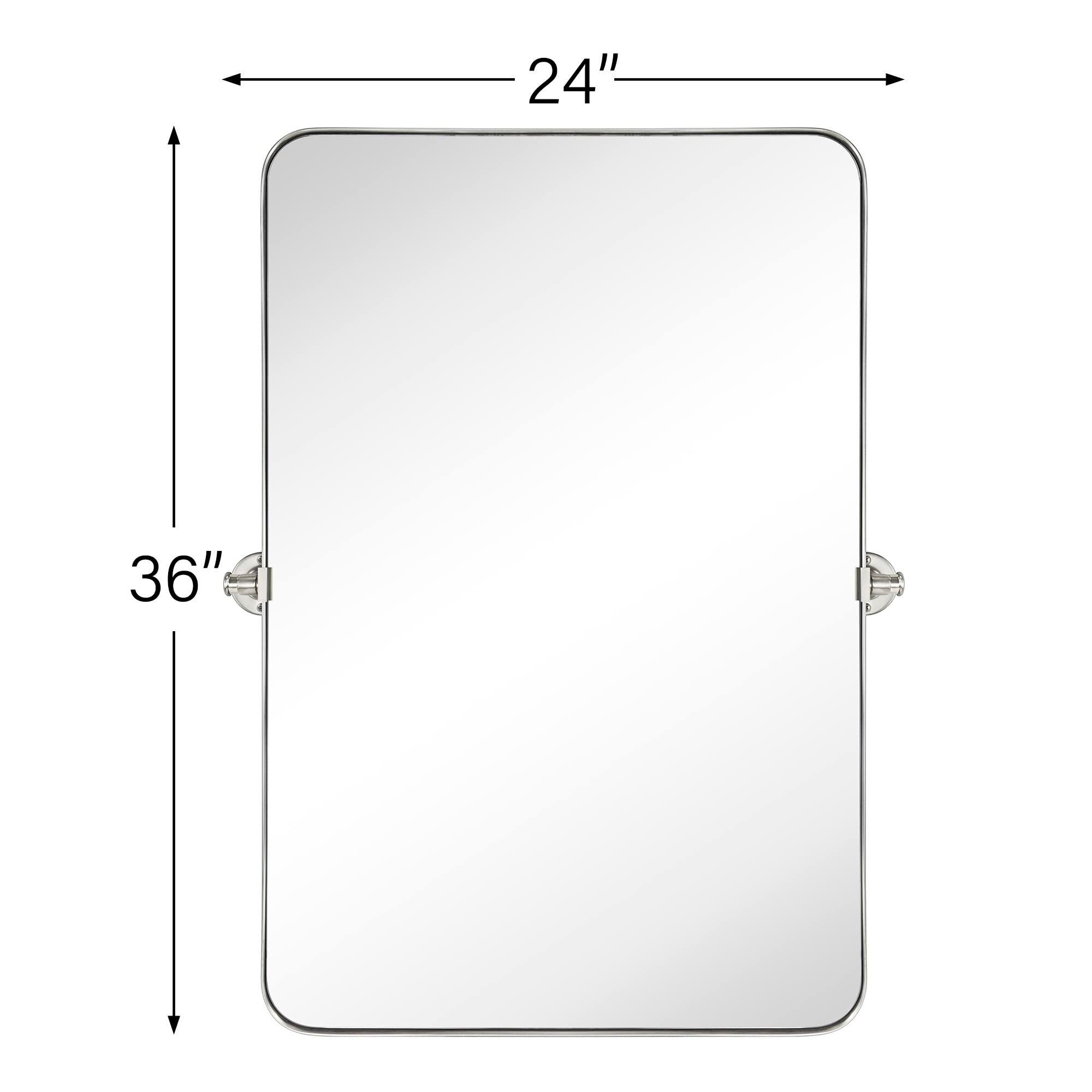 TEHOME Jonathan Rectangle Pivot Tilt Metal Wall Mirror