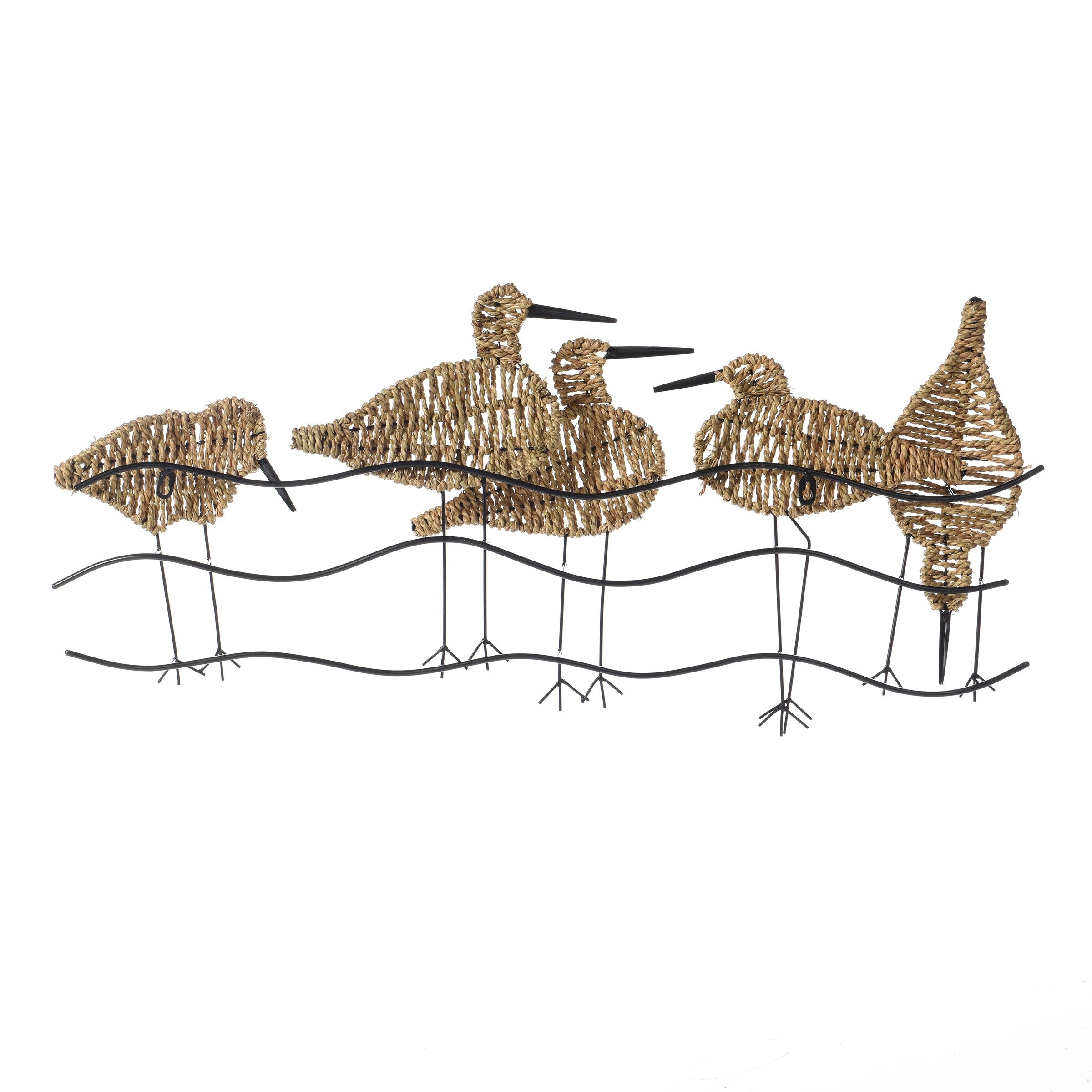 StyleCraft Flock of Birds Natural Woven Seagrass Wall Art