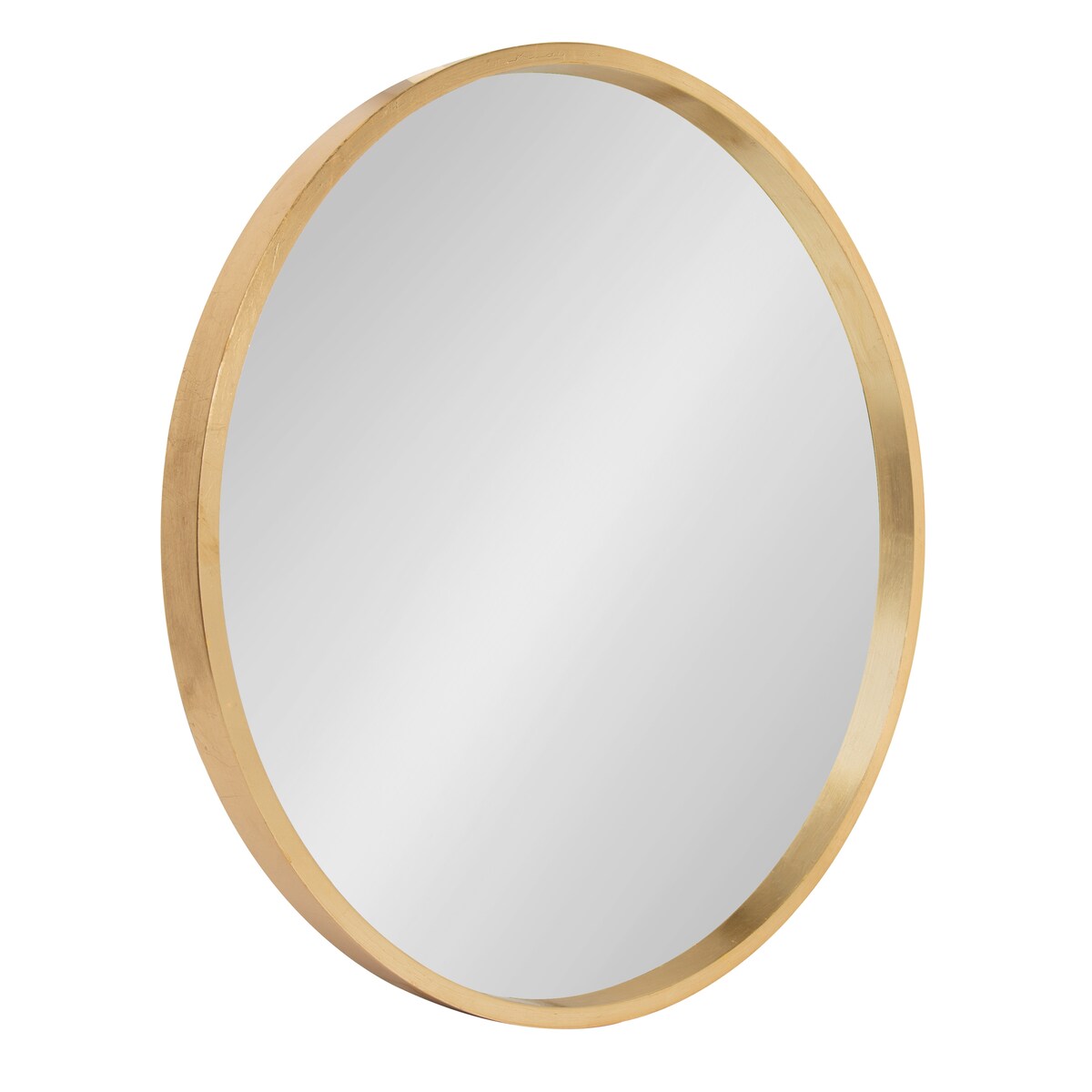 Kate and Laurel Travis Round Wood Accent Wall Mirror