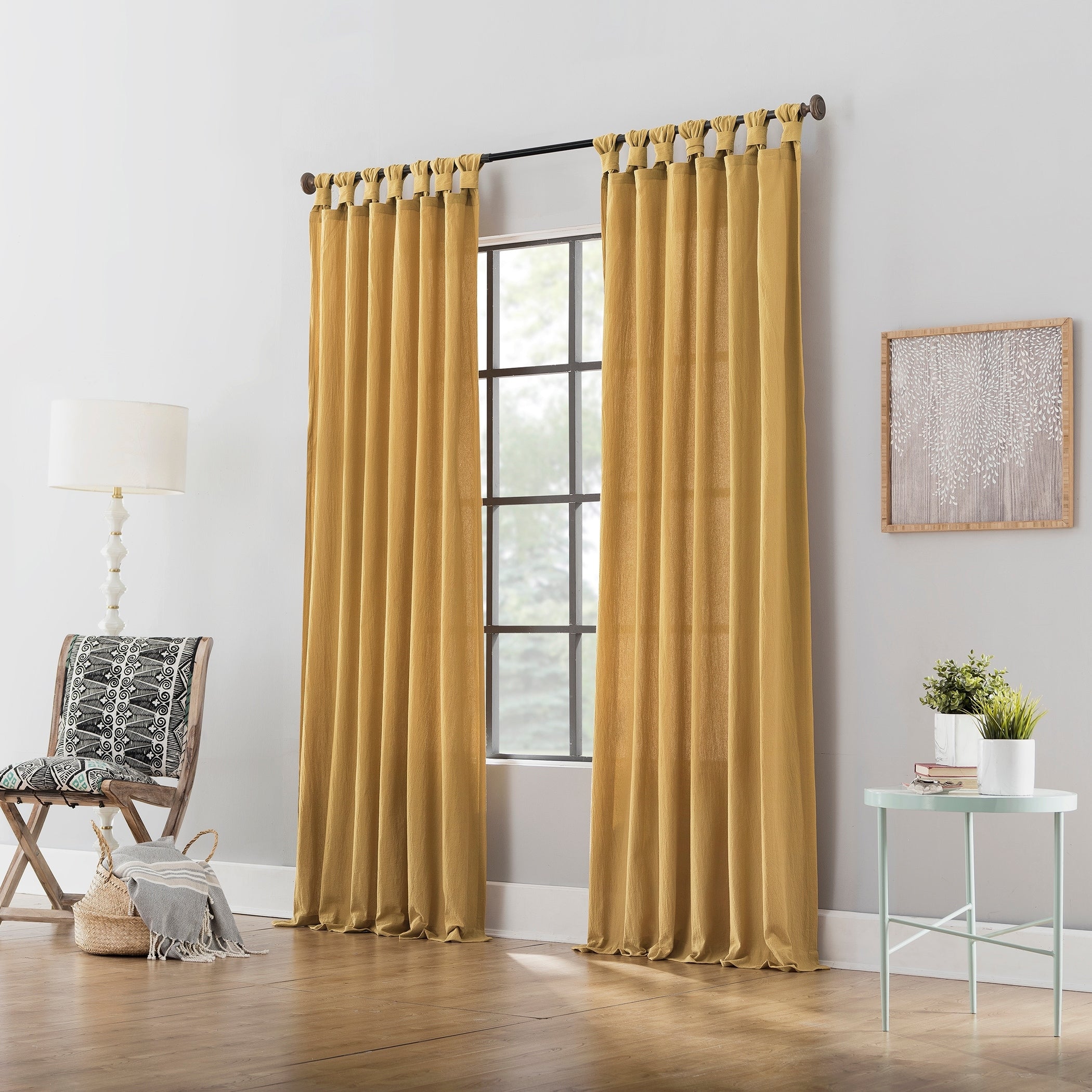 Archaeo Washed Cotton Twist Tab Curtain, Single Panel