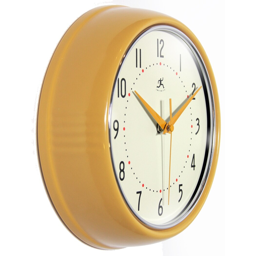 Round Retro Kitchen Wall Clock by Infinity Instruments