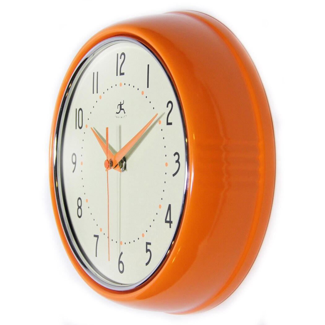 Round Retro Kitchen Wall Clock by Infinity Instruments