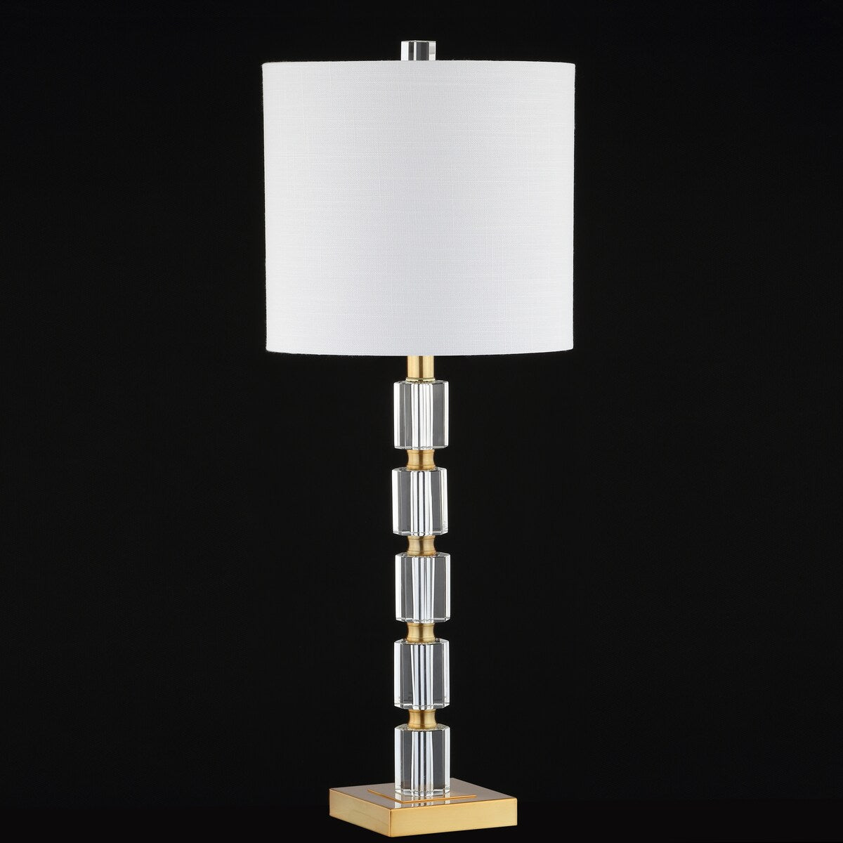 Nala 28.5 Crystal LED Table Lamp, Clear/Brass (Set of 2) by JONATHAN Y