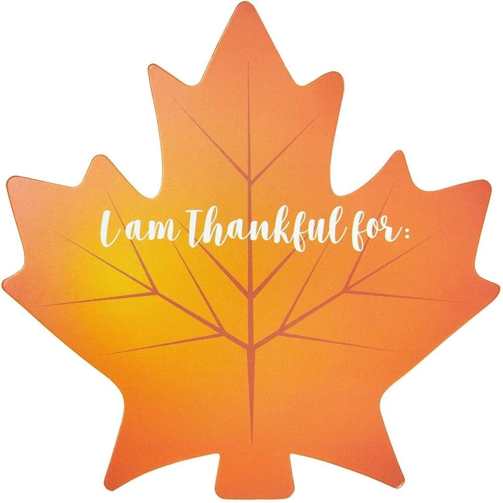 Thanksgiving Table Place Cards, Maple Leaf Cutouts (50 Count)