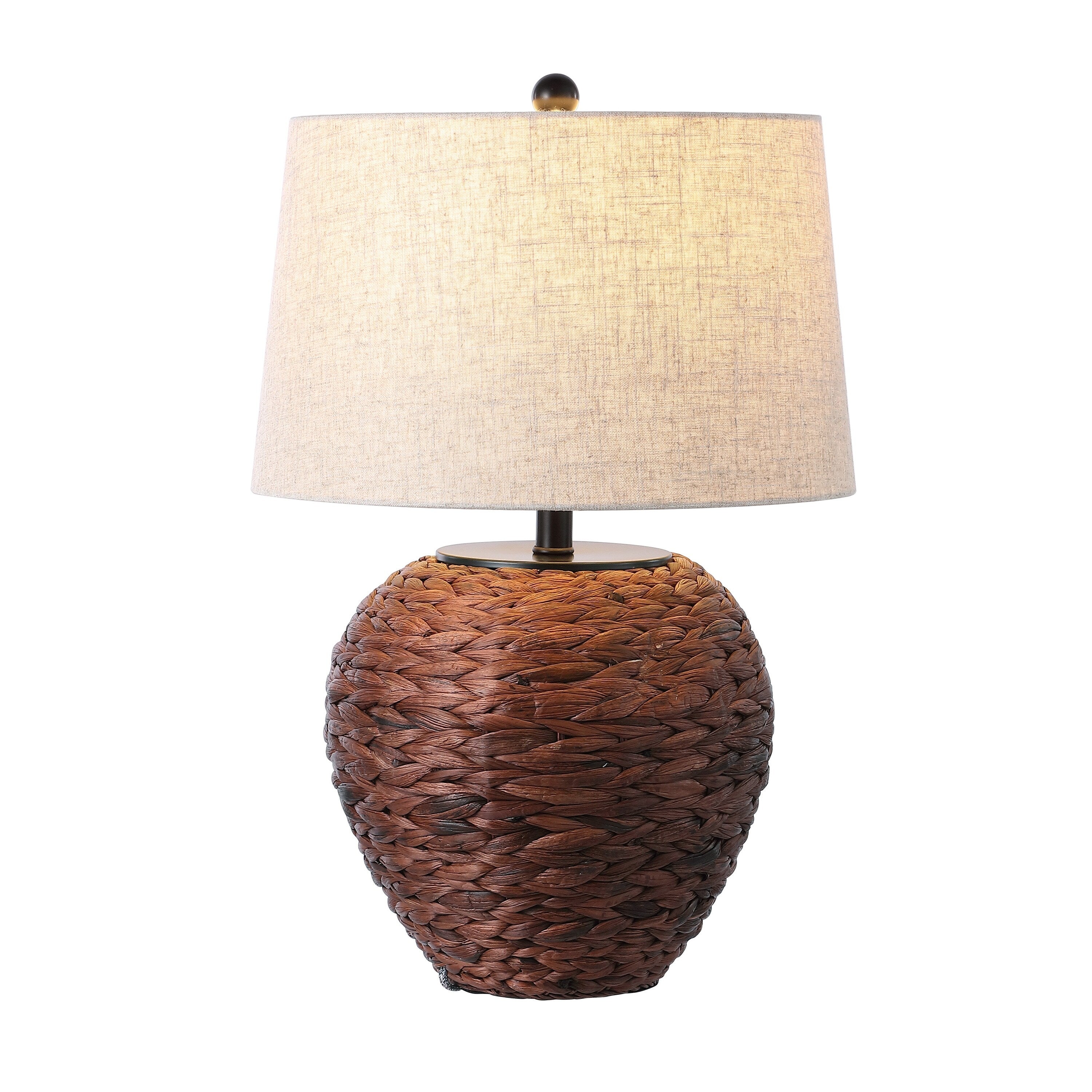 Elicia 24.5 Banana Leaf Basket LED Table Lamp, by JONATHAN Y