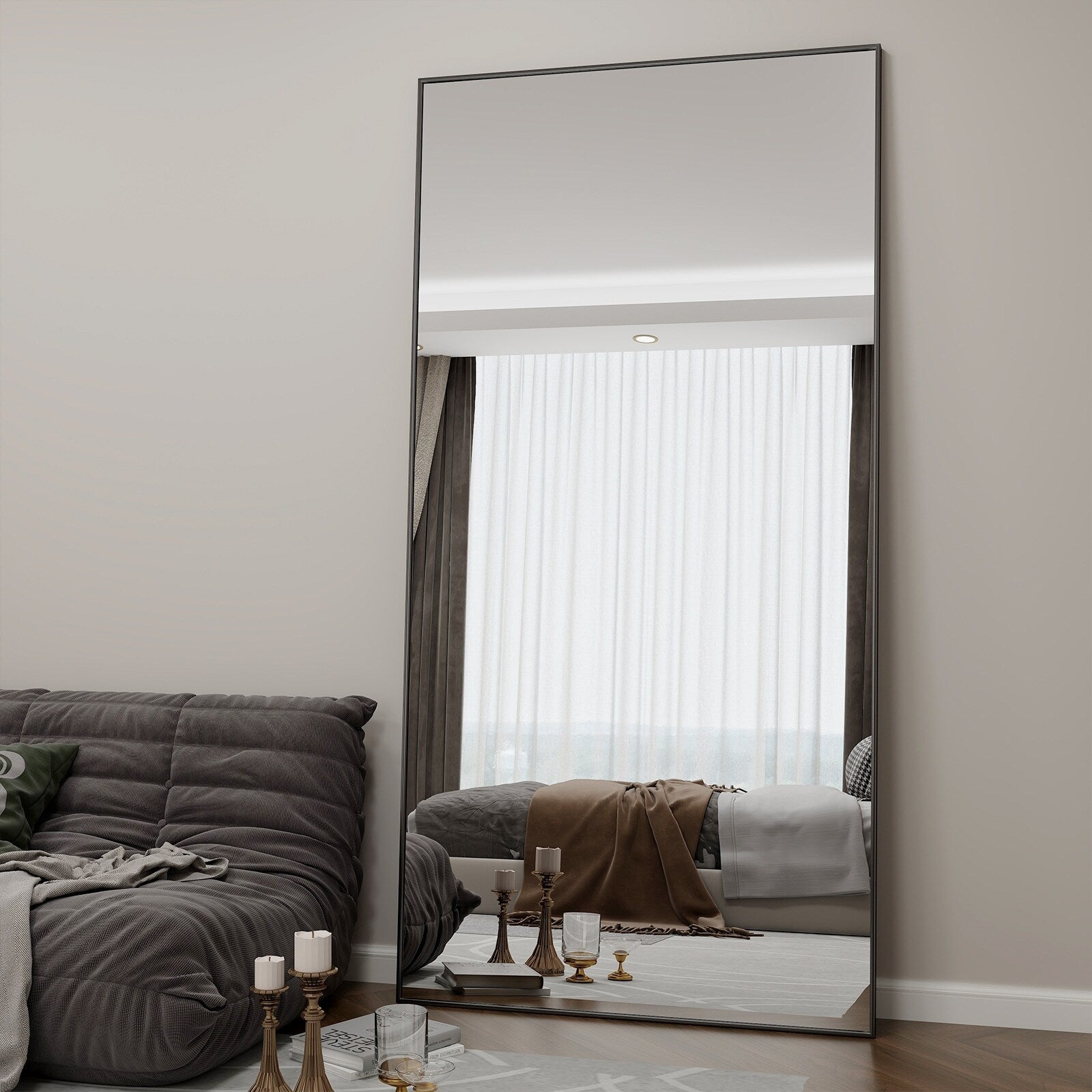 Large Standing Full Length Mirror Wall Decor for Hanging