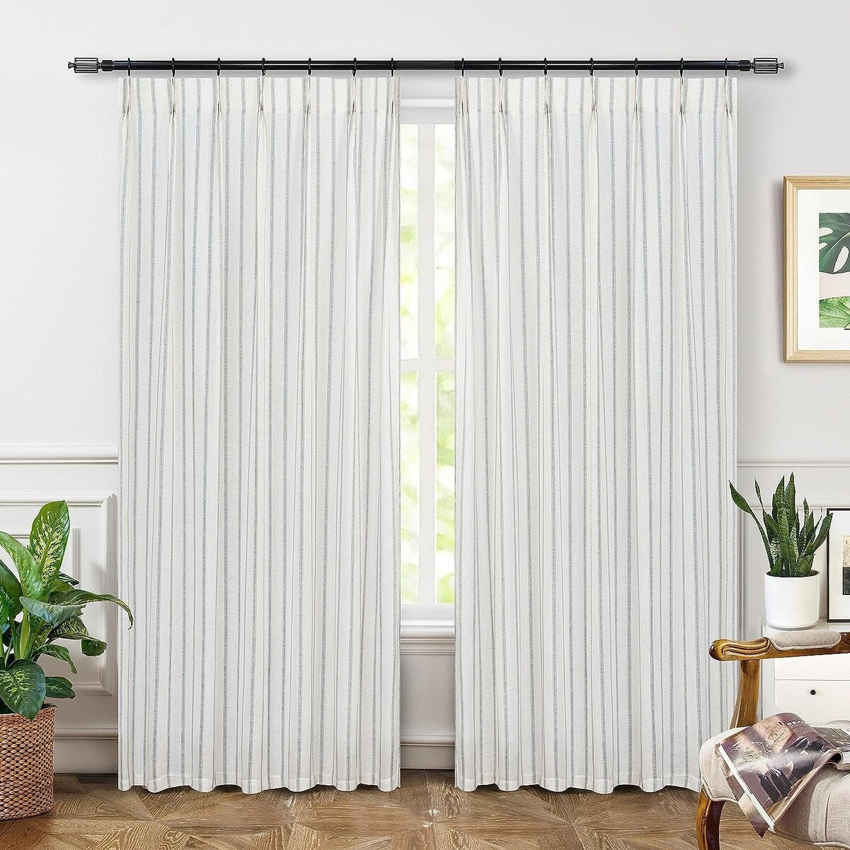 DriftAway Farmhouse Linen Blend Blackout Curtains