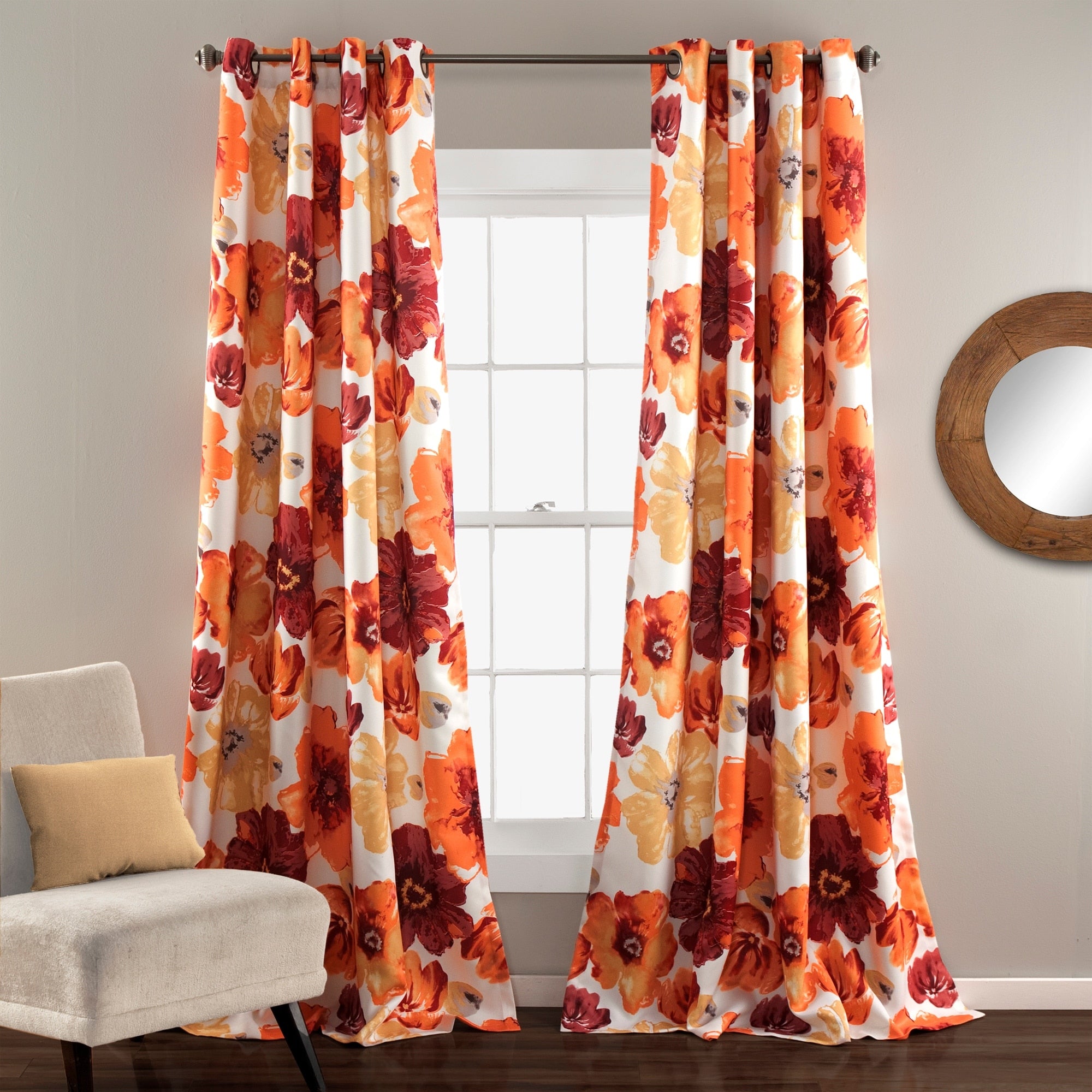 Lush Decor Leah Room Darkening Curtain Panel Pair