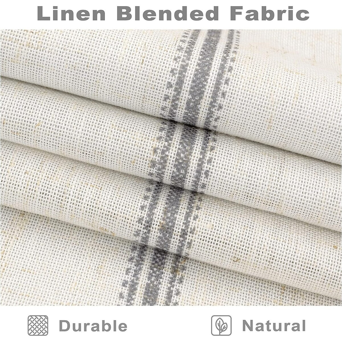 DriftAway Farmhouse Linen Blend Blackout Curtains