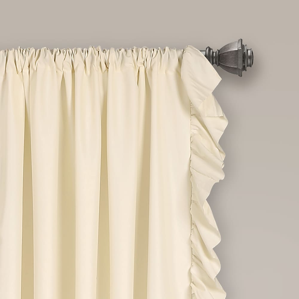 The Gray Barn Gila Ruffled Edge Curtain Panel Pair