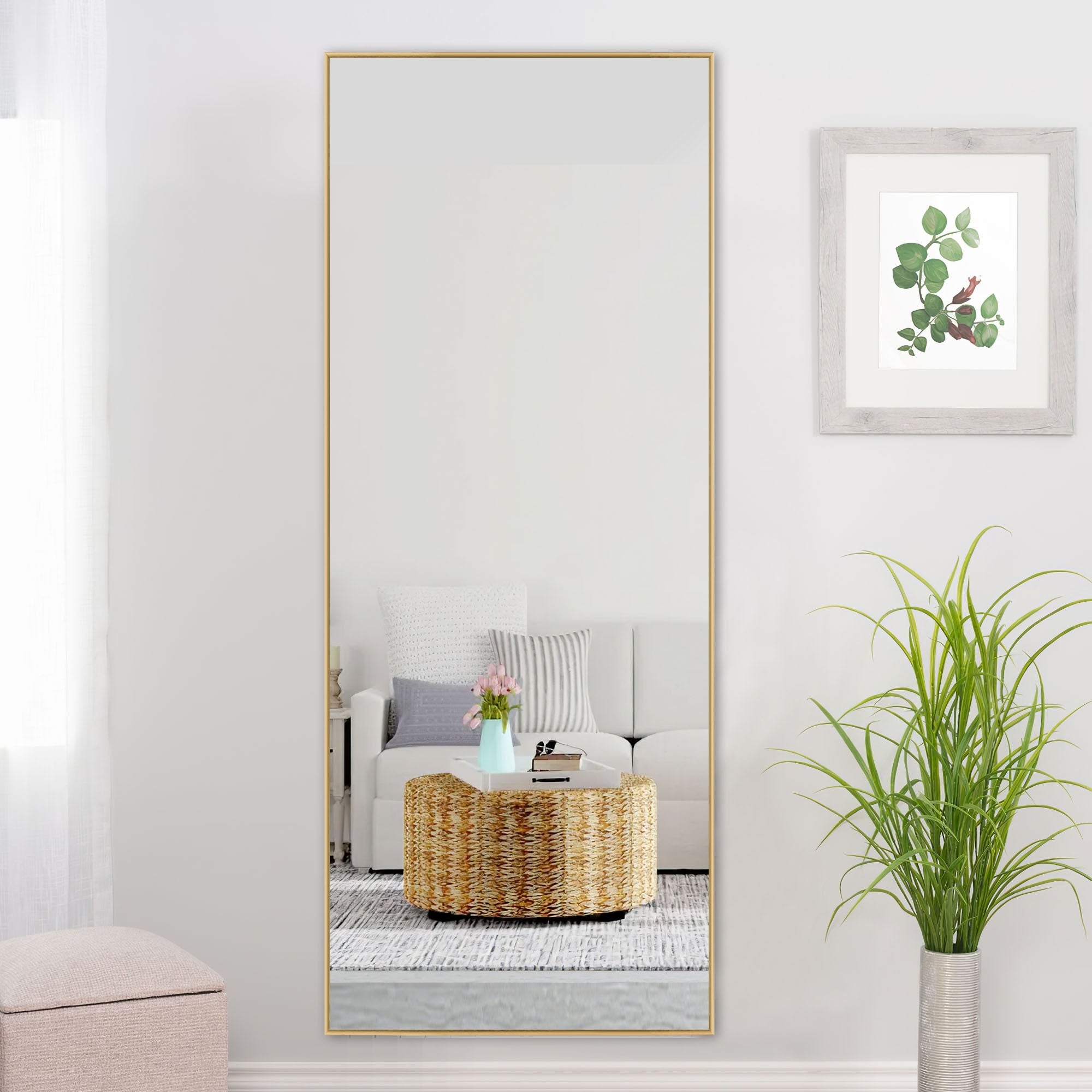 Aluminum Alloy Full Length Floor Mirror