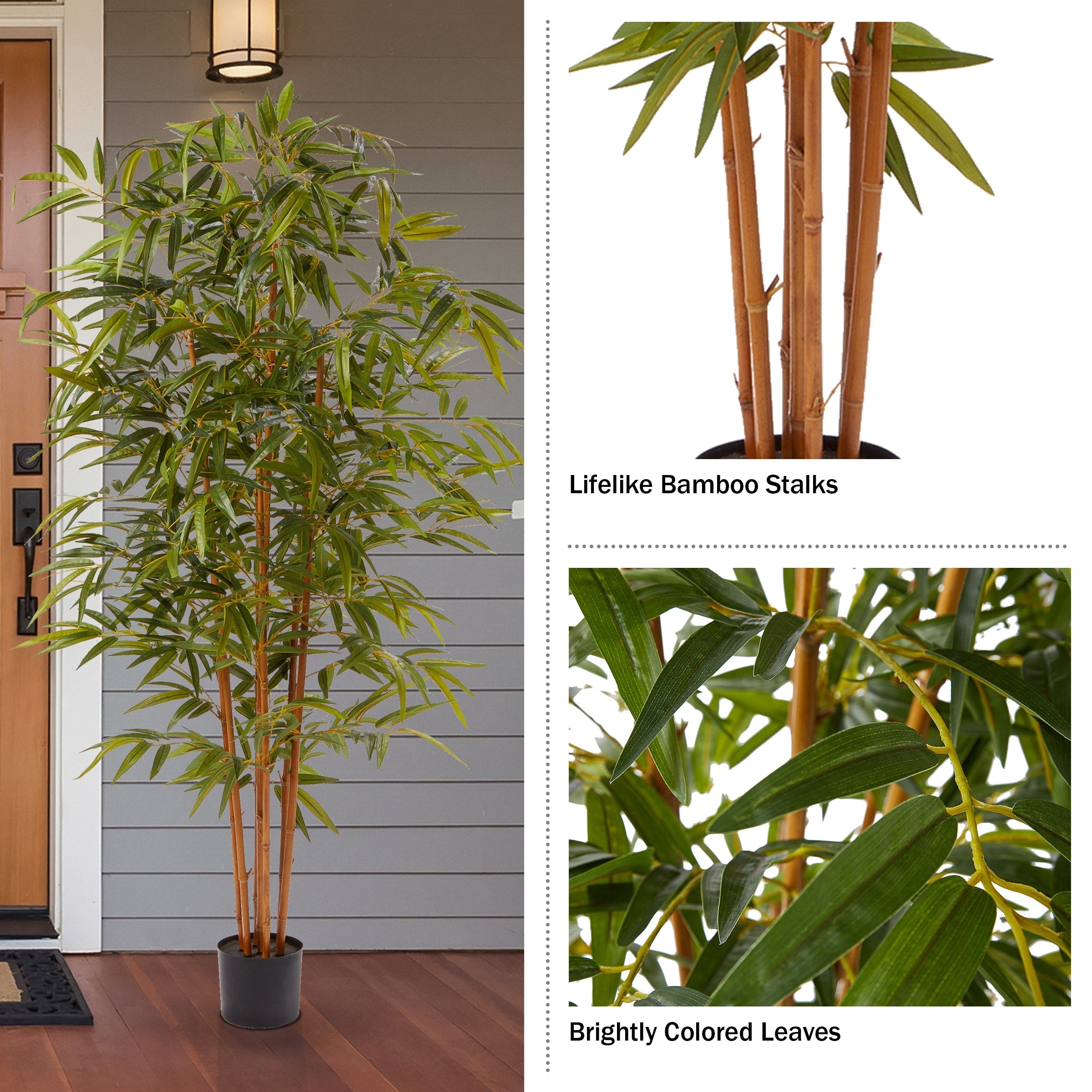 Pure Garden 6FT Artificial Bamboo Tree with Pot