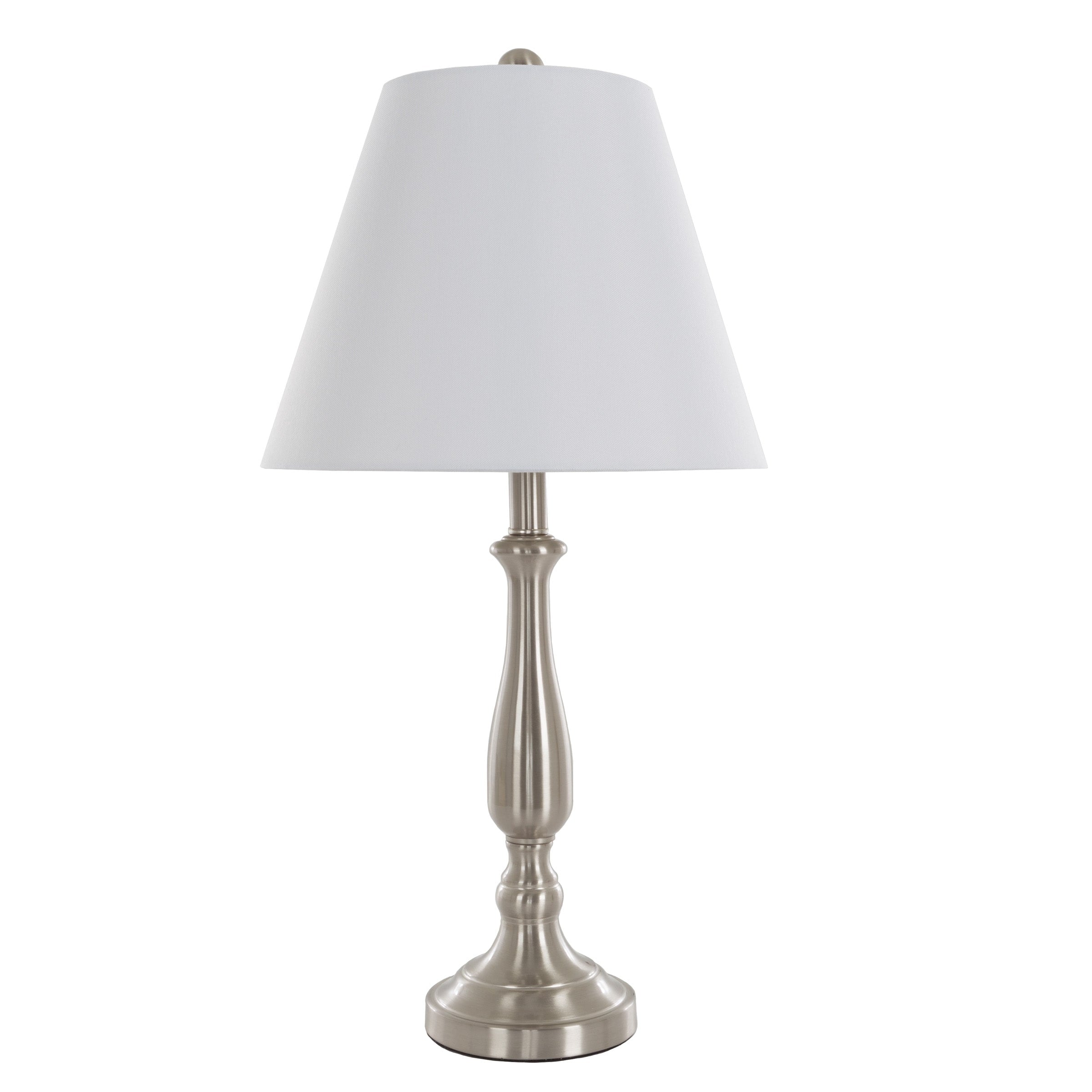 Windsor Home Set of 2 Brushed Steel Table Lamps - Set of 2