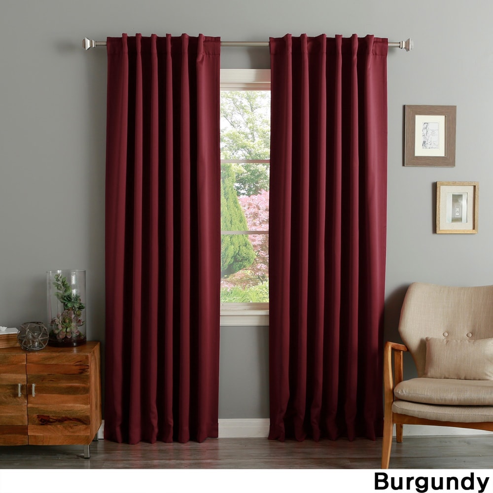 Aurora Home Solid Thermal Insulated 108-inch Blackout Curtain Panel Pair - 52 X 108 - 52 X 108