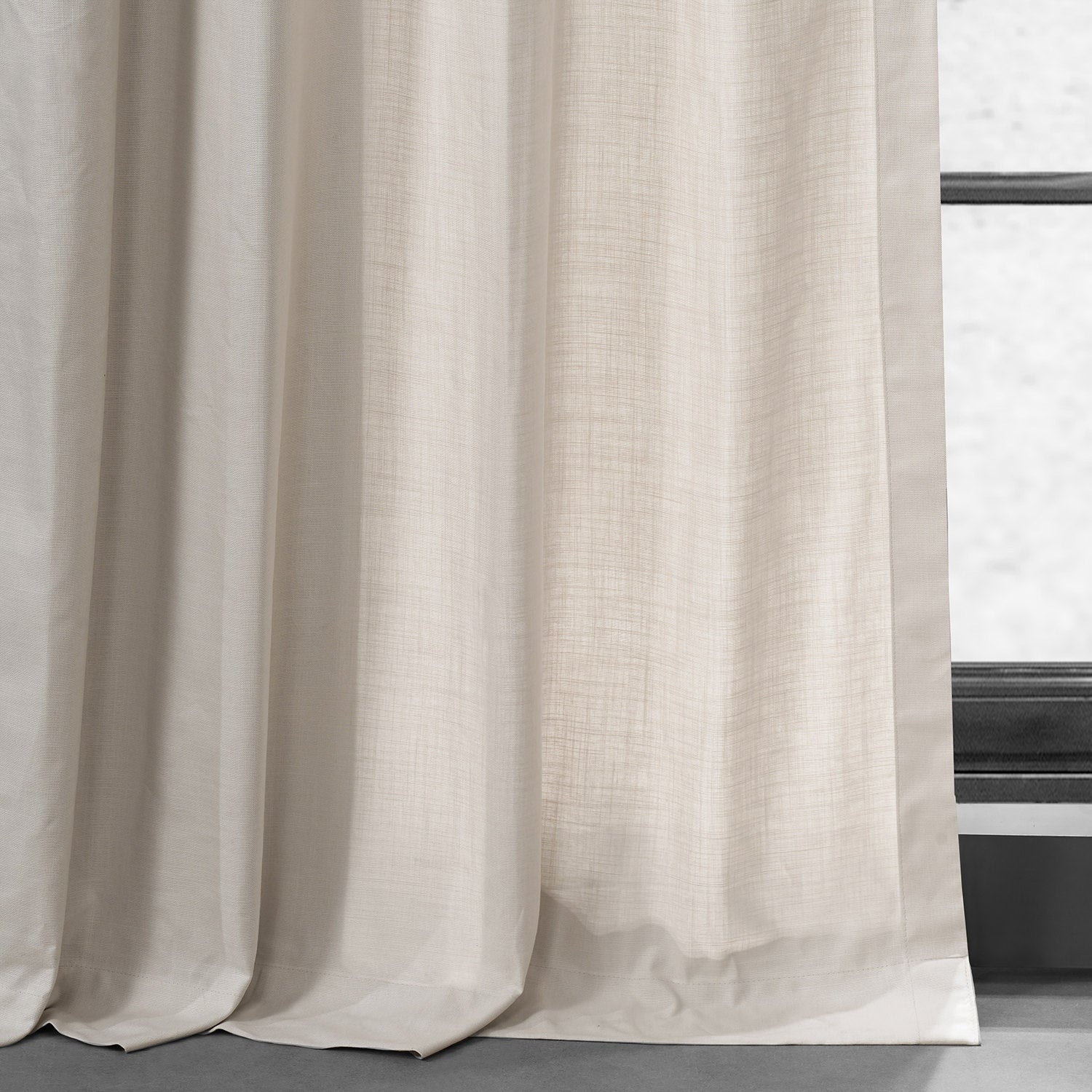 Exclusive Fabrics Dune Textured Solid Cotton Grommet Curtain Pair (2 Panels)