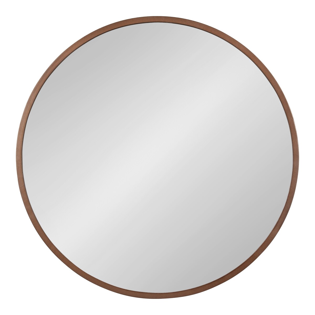 Kate and Laurel Travis Round Wood Accent Wall Mirror