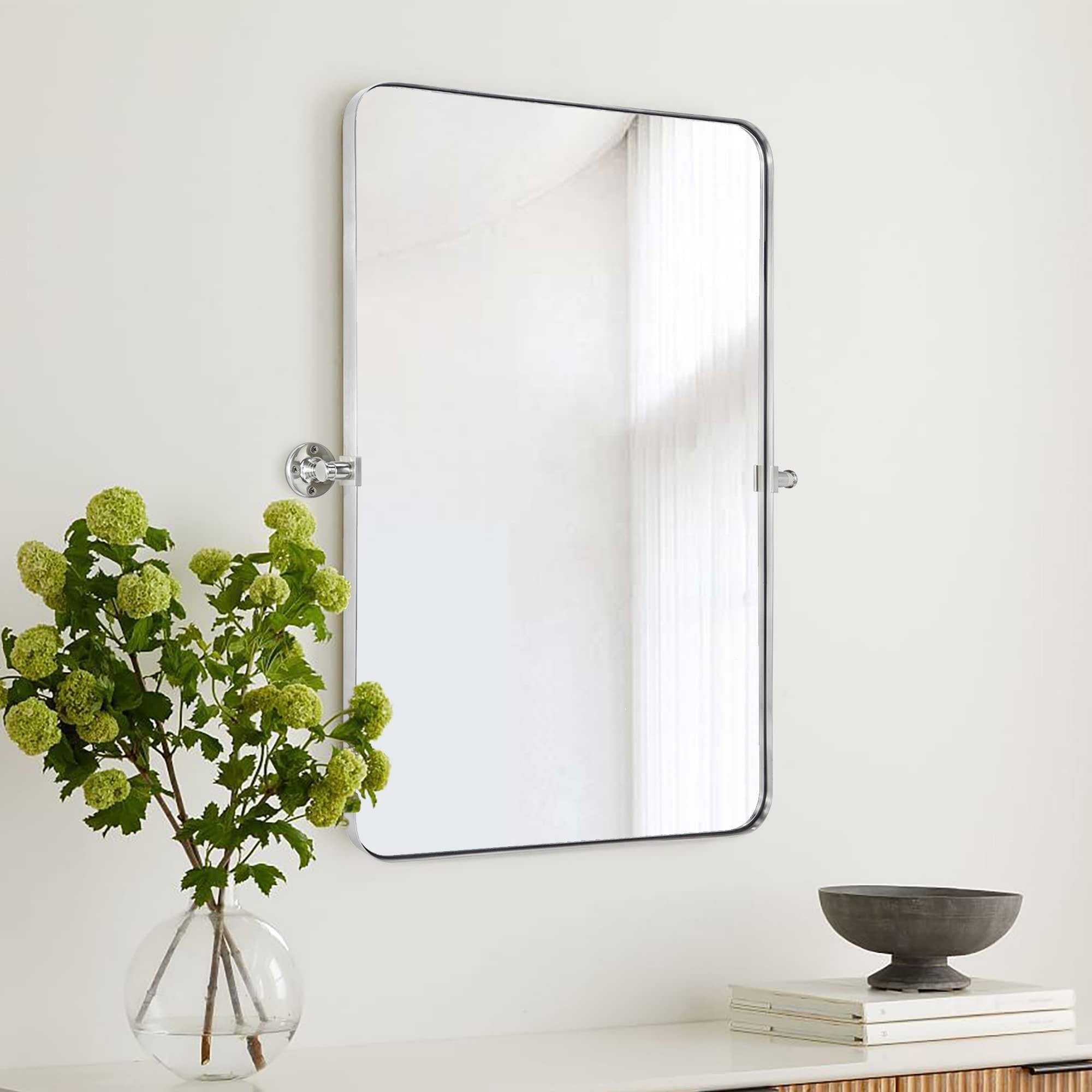 TEHOME Jonathan Rectangle Pivot Tilt Metal Wall Mirror