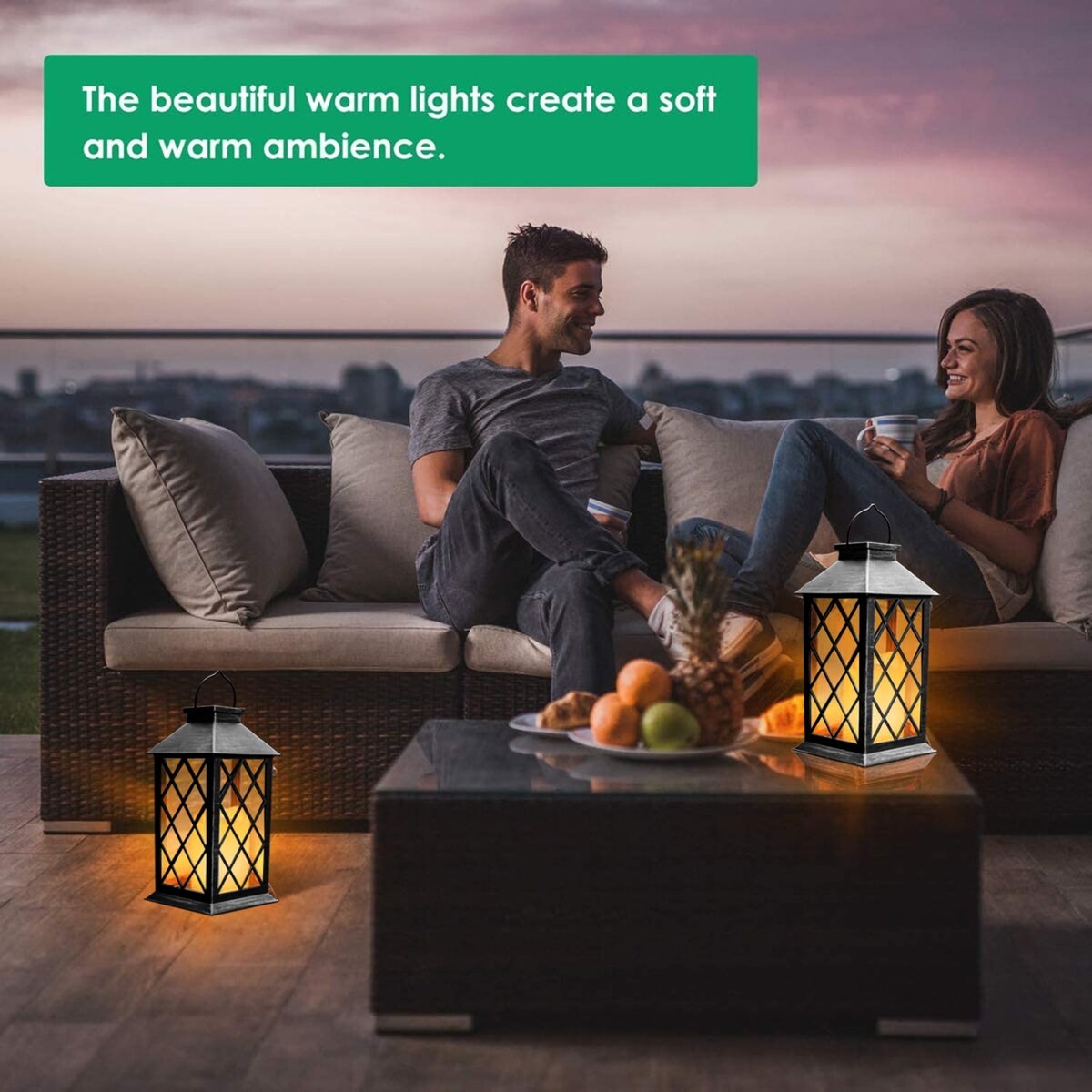 Outdoor garden solar lanterns