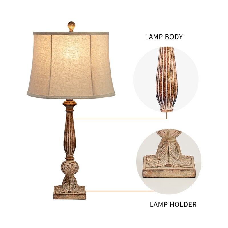 27.5 Brown Table Lamp Set (Set of 2)