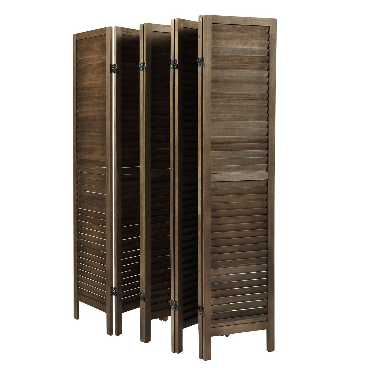 Paneled Wood Room Divider Folding Screen Privacy Screen Partition