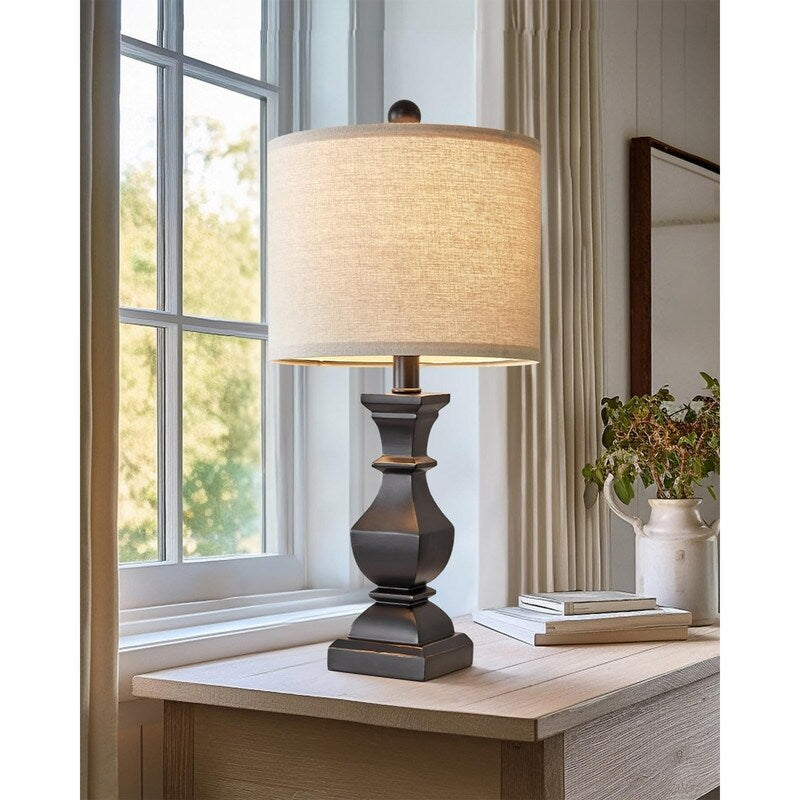 20.5'' Bedroom Nightstand Table Lamp Vintage Bedroom Lamps