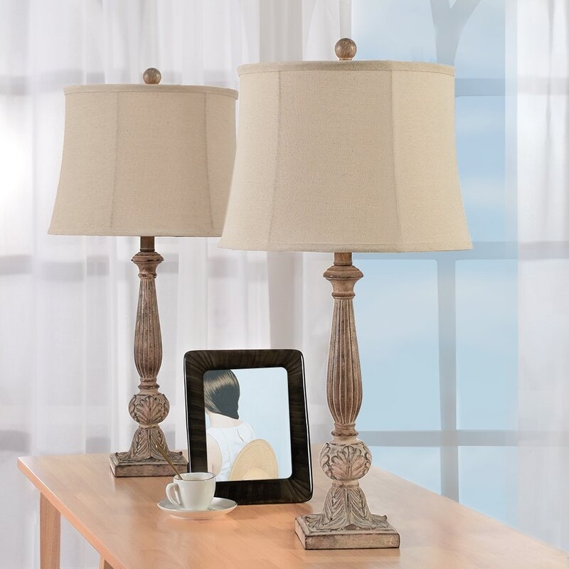 27.5 Brown Table Lamp Set (Set of 2)