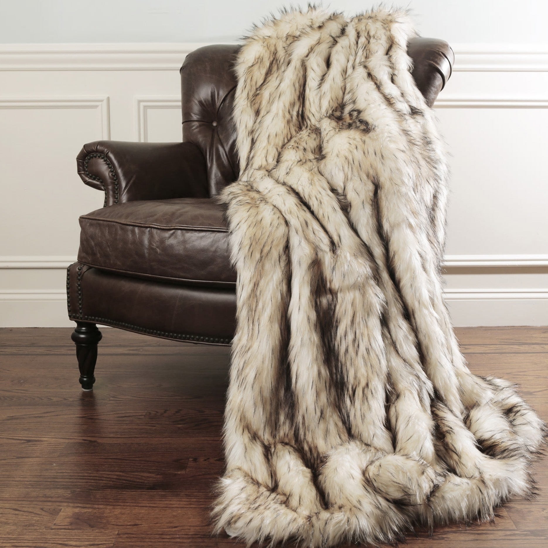 Aurora Home Luxury Long Faux Fur Throw Blanket