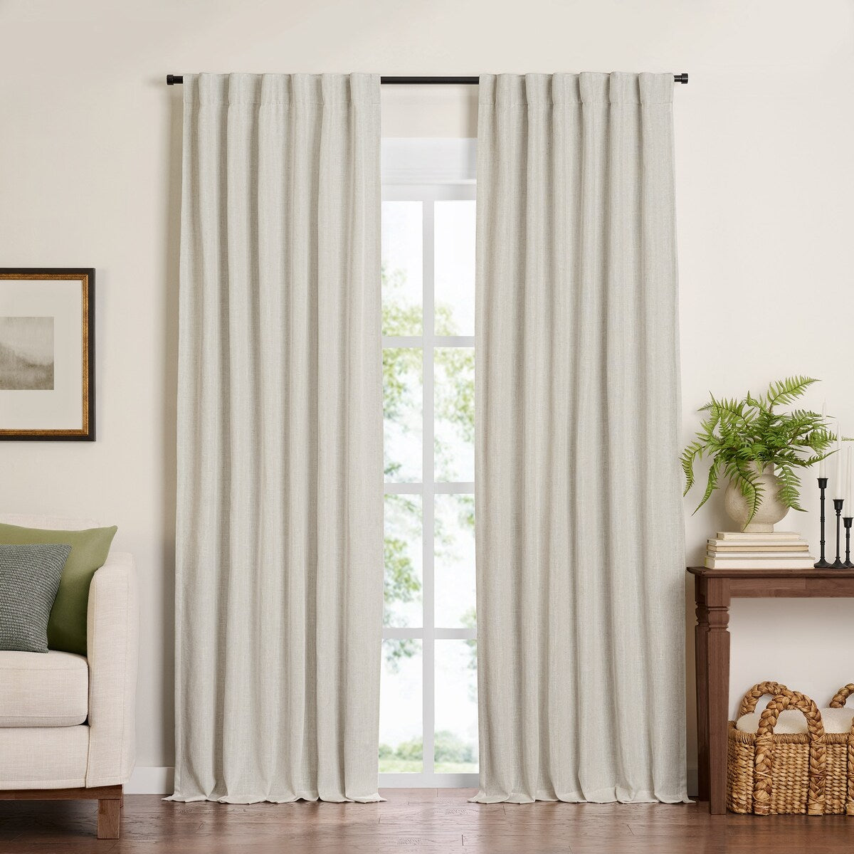 Harrow Solid Texture Blackout Window Single Curtain Panel