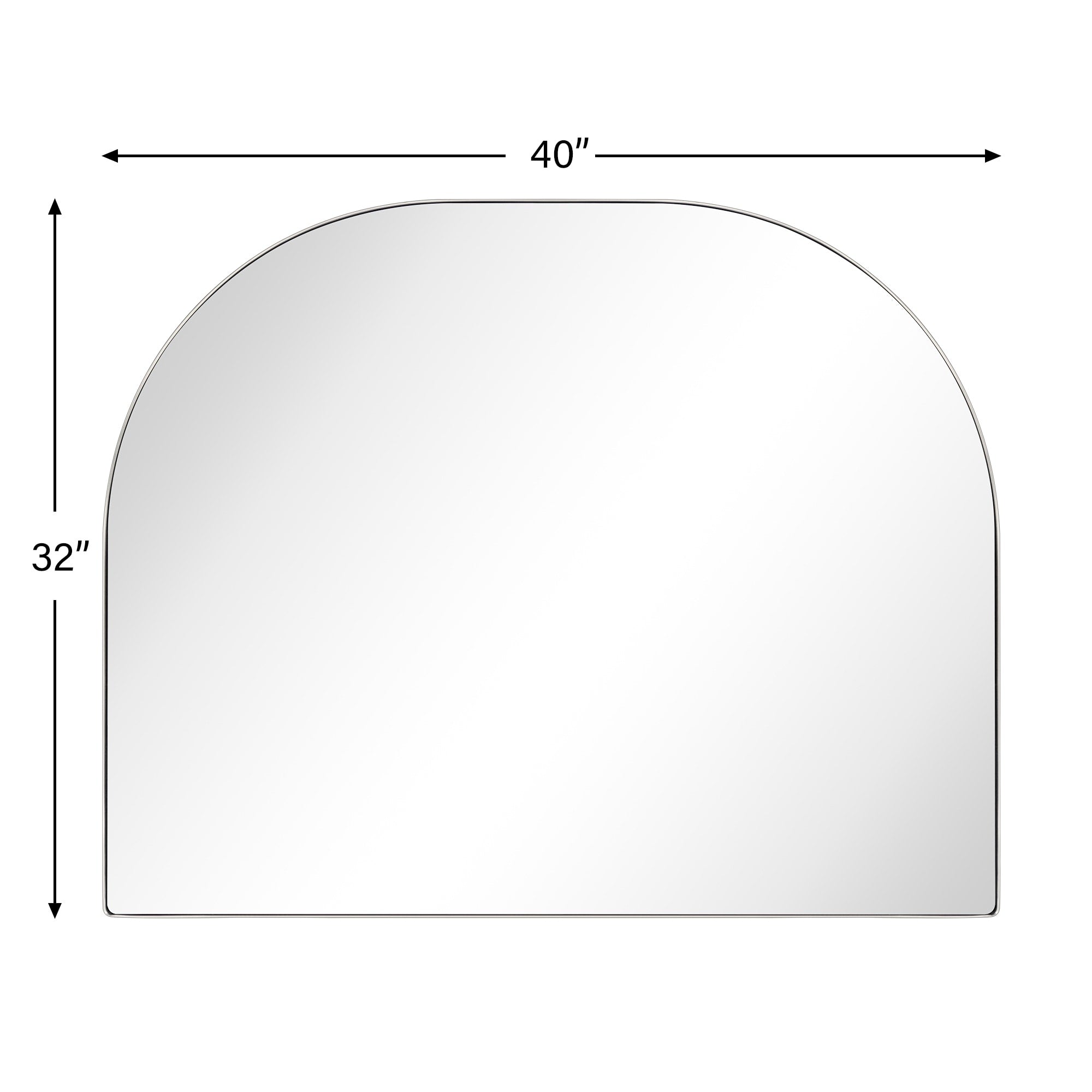 TEHOME Dezerae Large Arch Mirror for Mantel, 40'' W x 32'' H