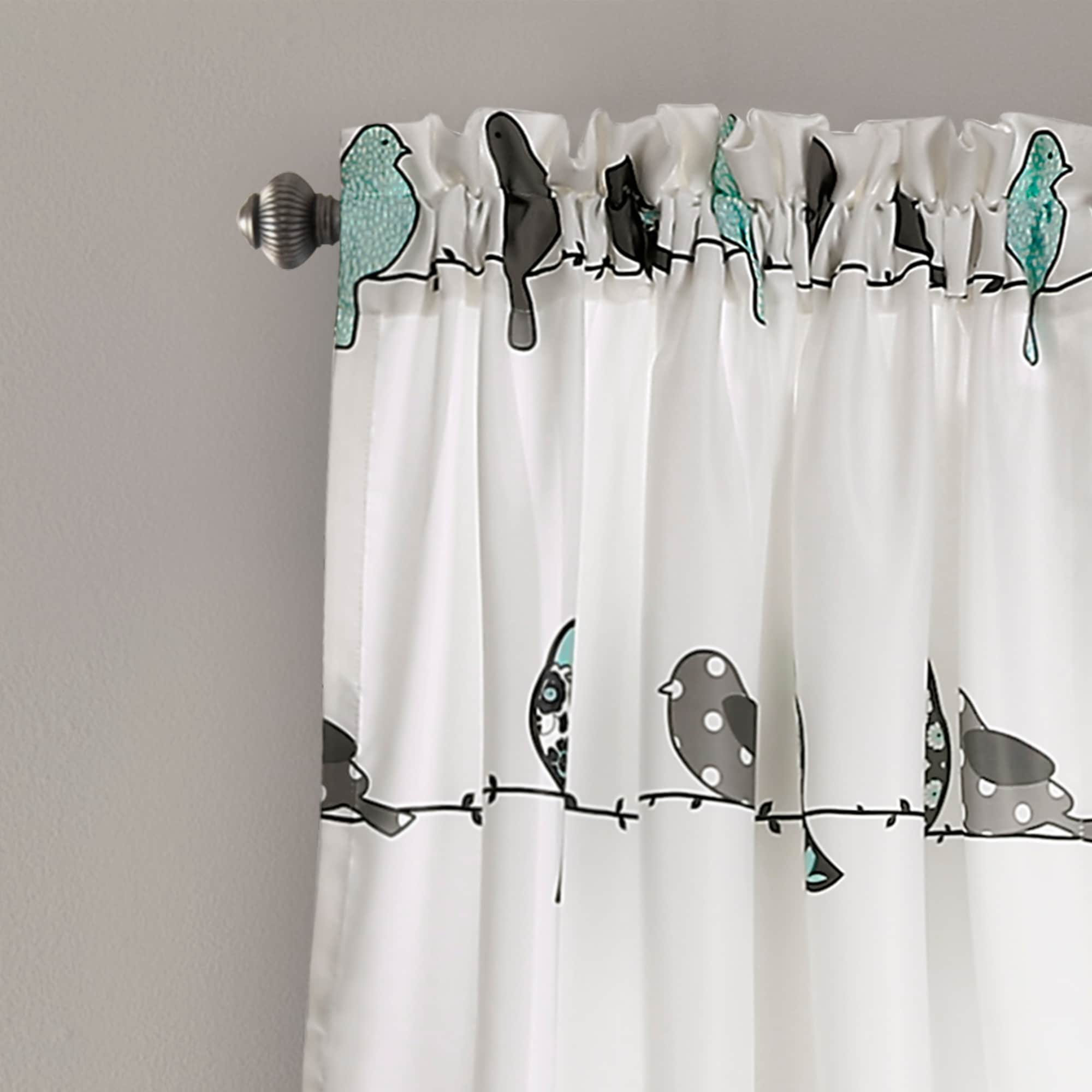 Lush Decor Rowley Birds Room Darkening Curtain Panel Pair