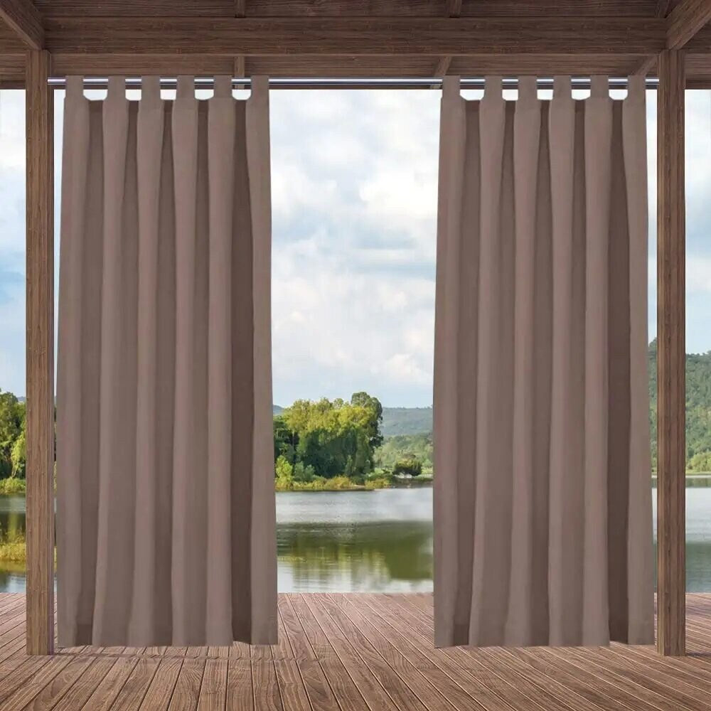 DCP 1 Panel Indoor/Outdoor Blackout Shade Curtain,Dark Grey