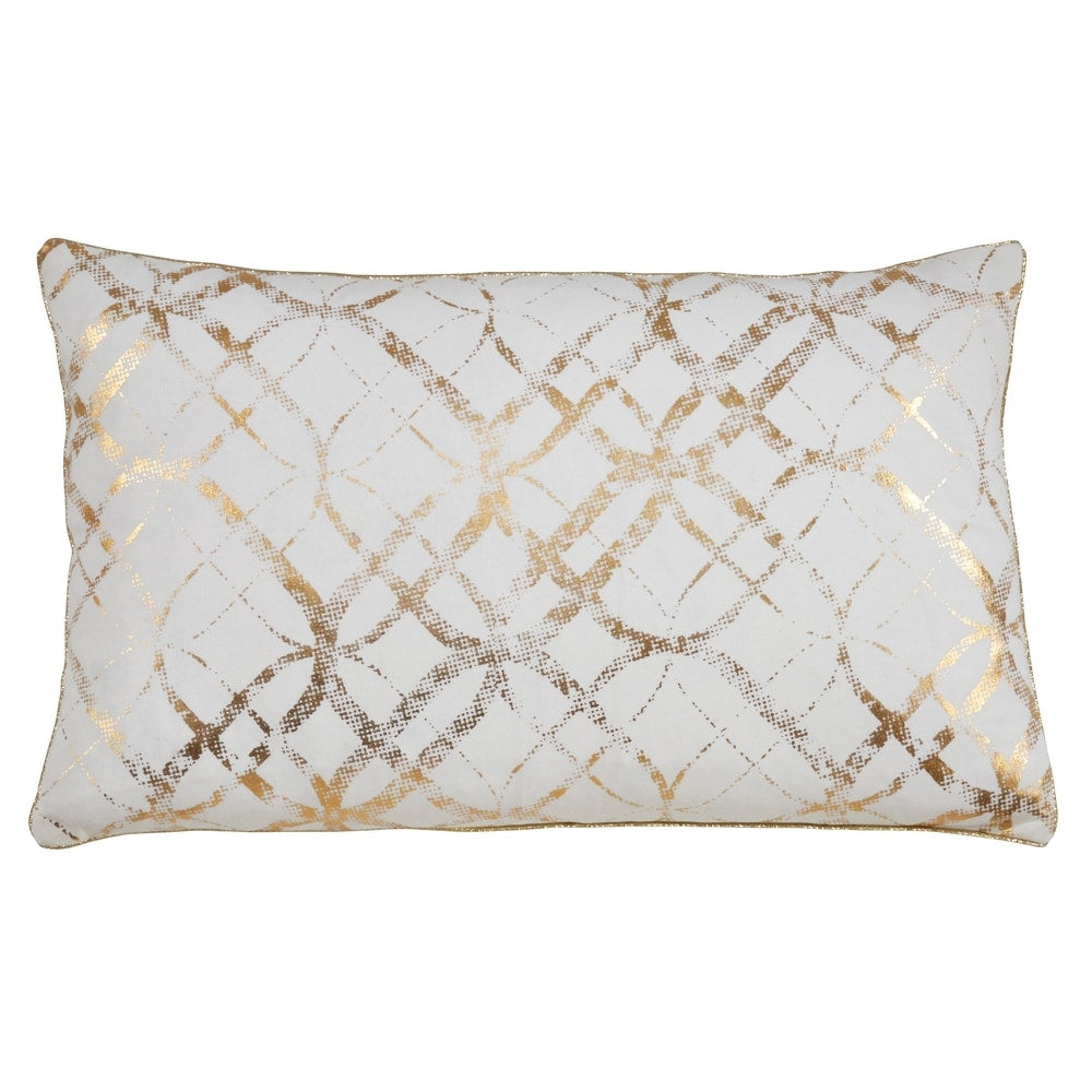 Metallic Foil Print Throw Pillow