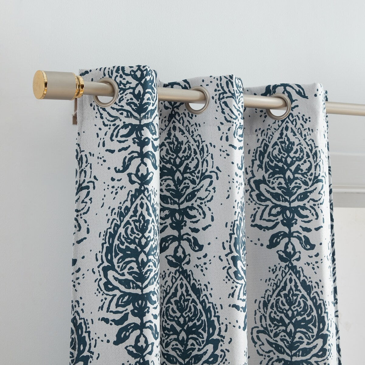 Raja Boho Print Blackout Window Curtain Panel, Set of 2