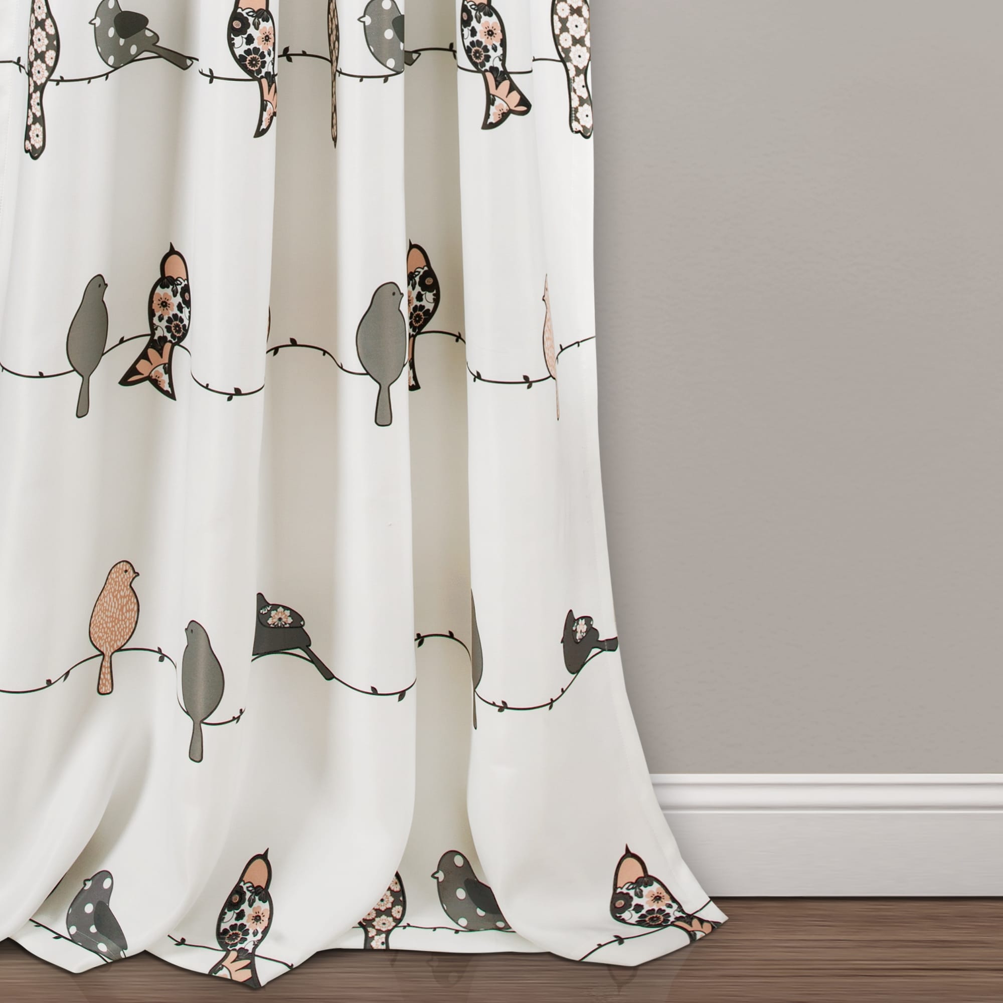 Lush Decor Rowley Birds Room Darkening Curtain Panel Pair