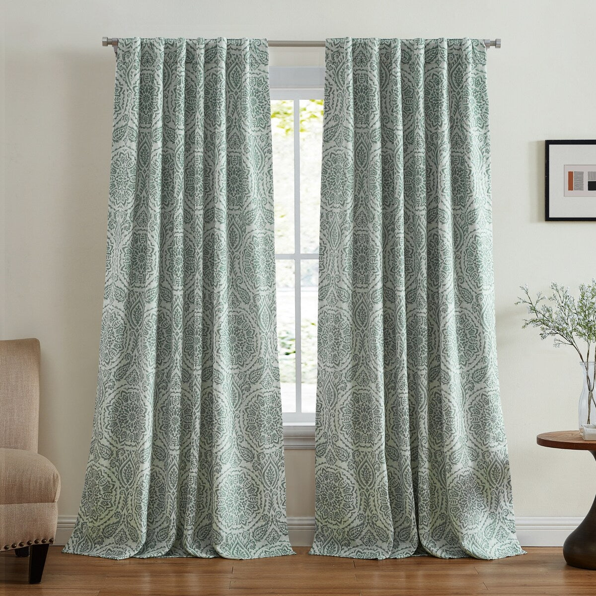 Giovanni Medallion Blackout Window Curtain Panel