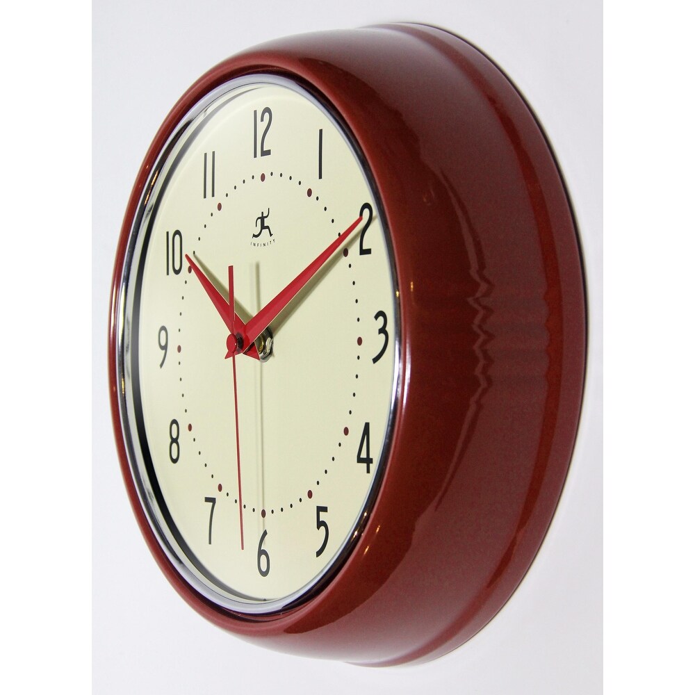 Round Retro Kitchen Wall Clock by Infinity Instruments