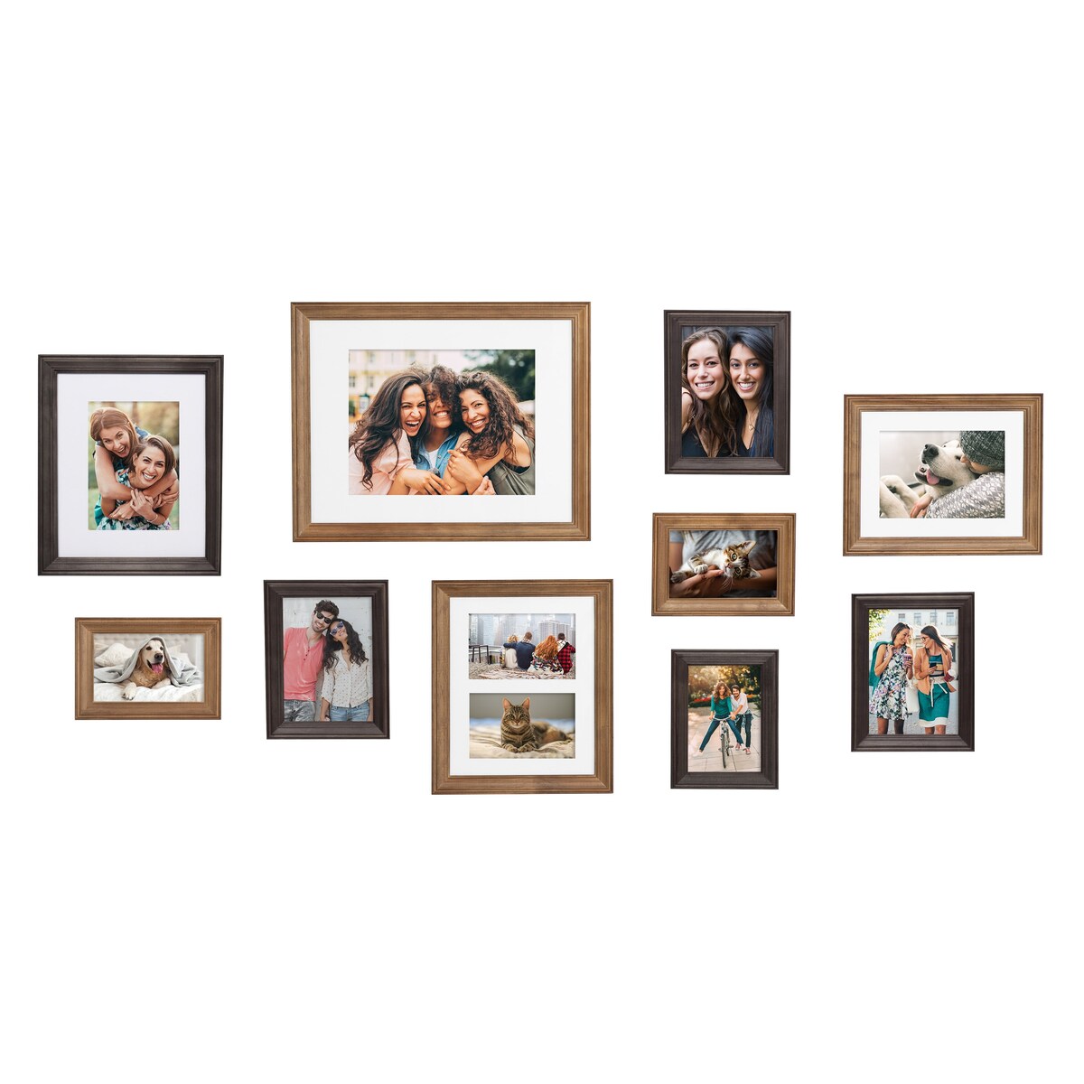 Kate and Laurel Bordeaux 10-piece Wood Gallery Wall Picture Frame Set