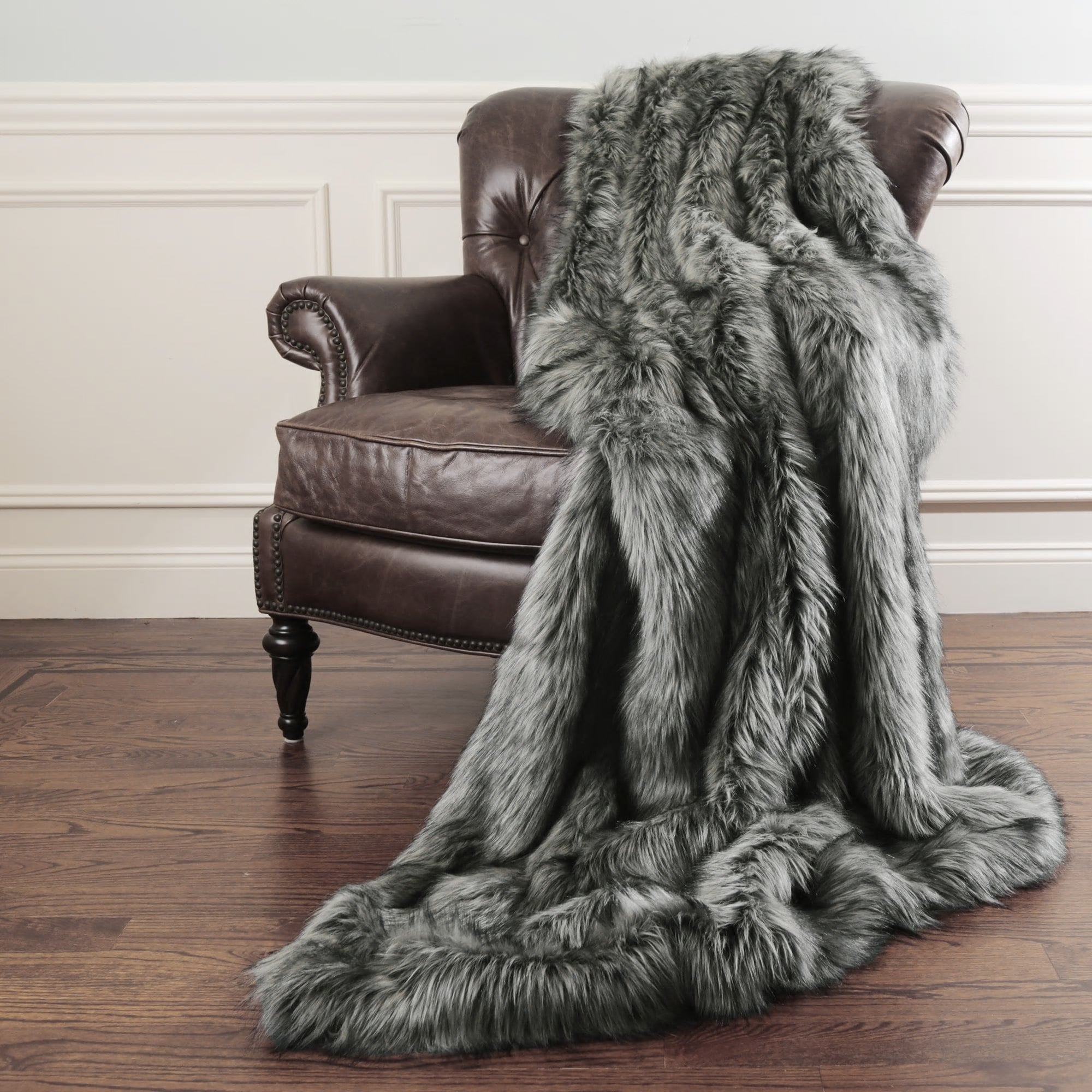 Aurora Home Luxury Long Faux Fur Throw Blanket