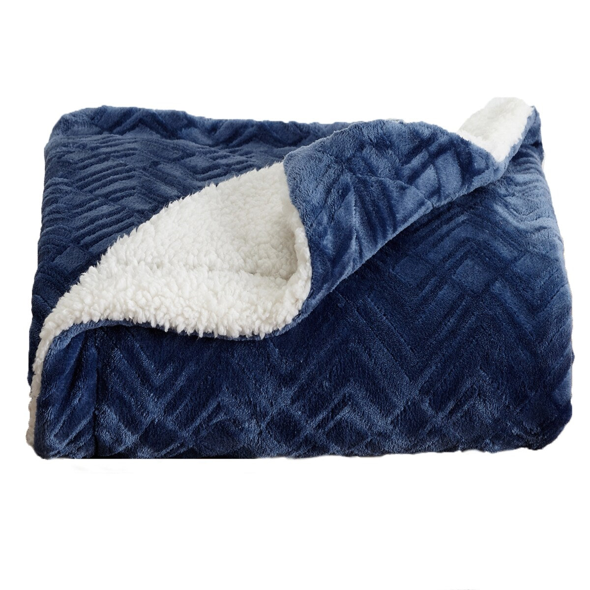 Luxurious Velvet Plush Fleece Reversible Sherpa Bed Blanket