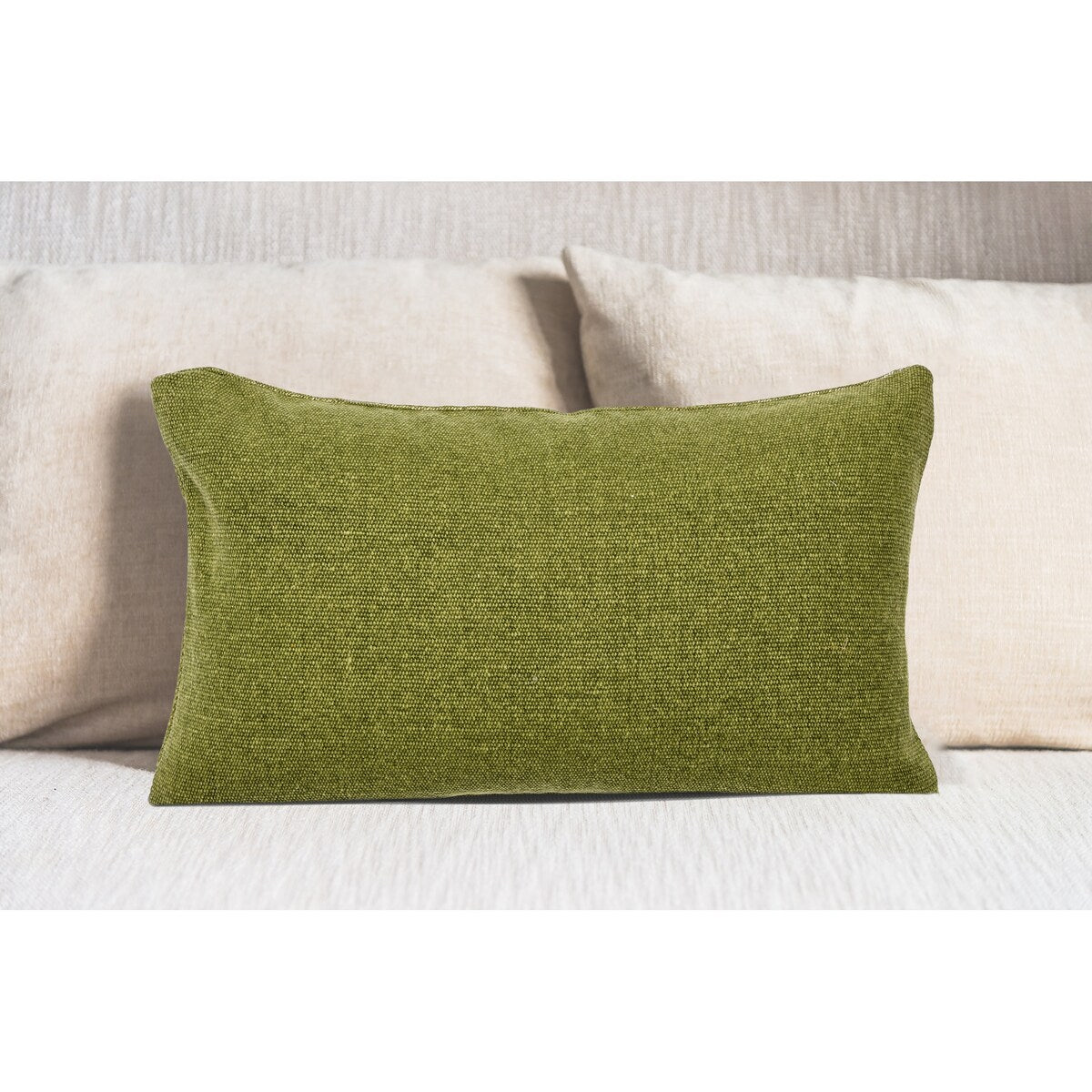 Woven Canvas Lumbar Pillow Cover