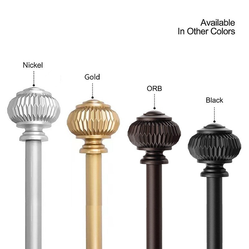 UTOPIA ALLEY 3/4 Inch Curtain Rod - Adjustable Drapery Rods, Gold Curtain Rods, Bedroom & Living Room Decorative Curtain Rods