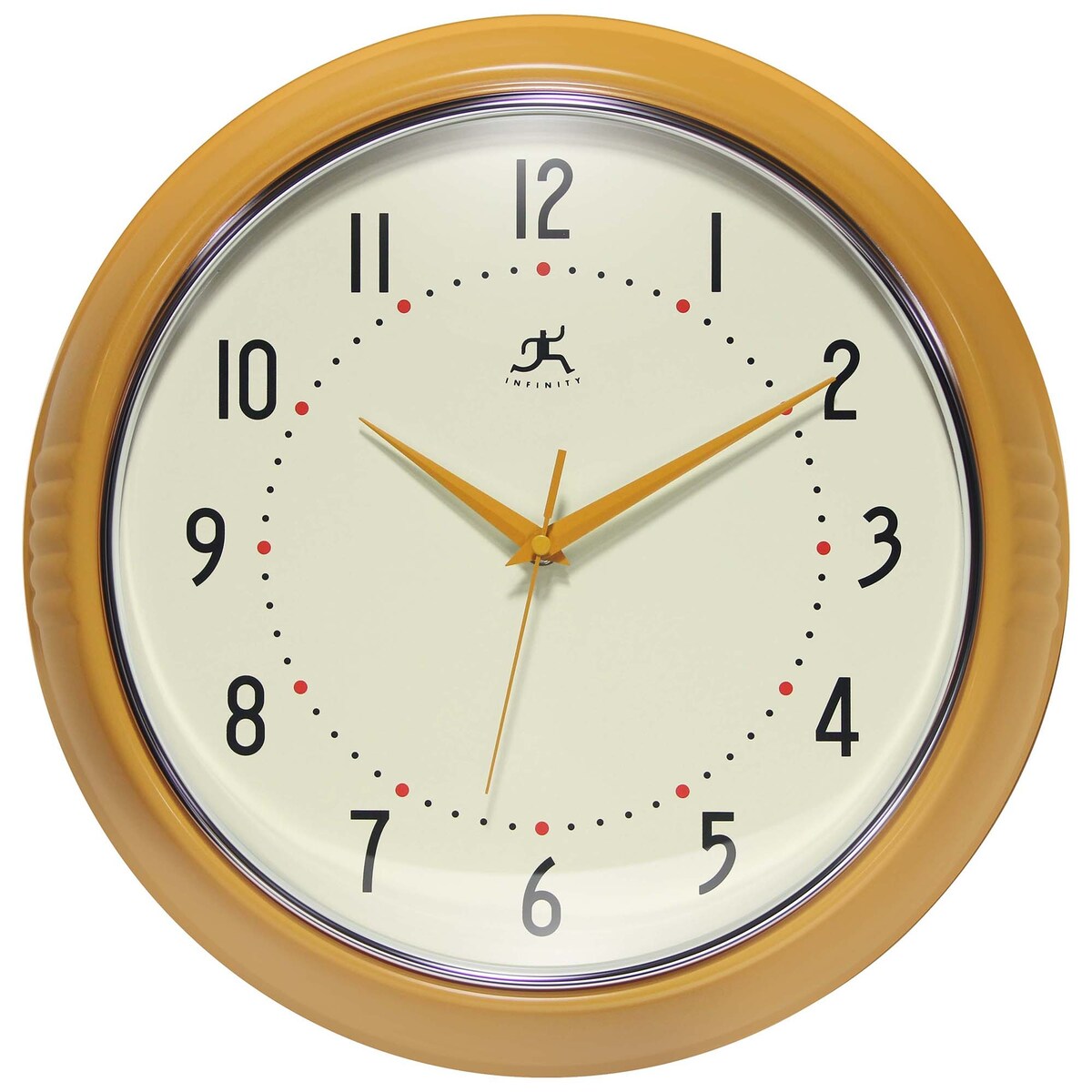 Round Retro Kitchen Wall Clock by Infinity Instruments