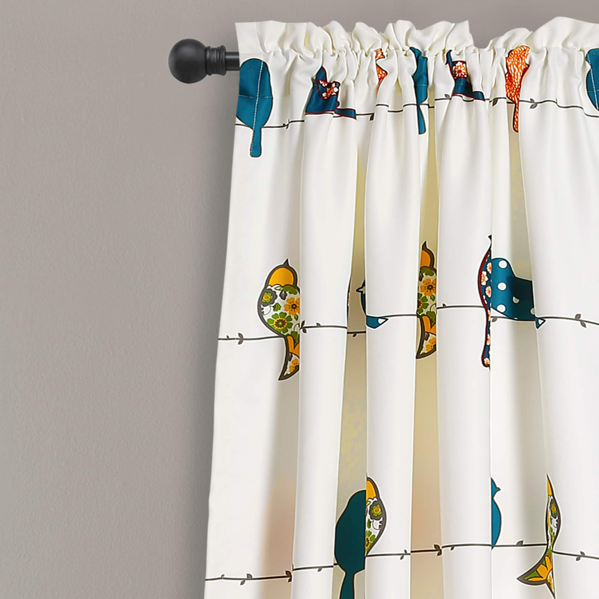 Lush Decor Rowley Birds Room Darkening Curtain Panel Pair