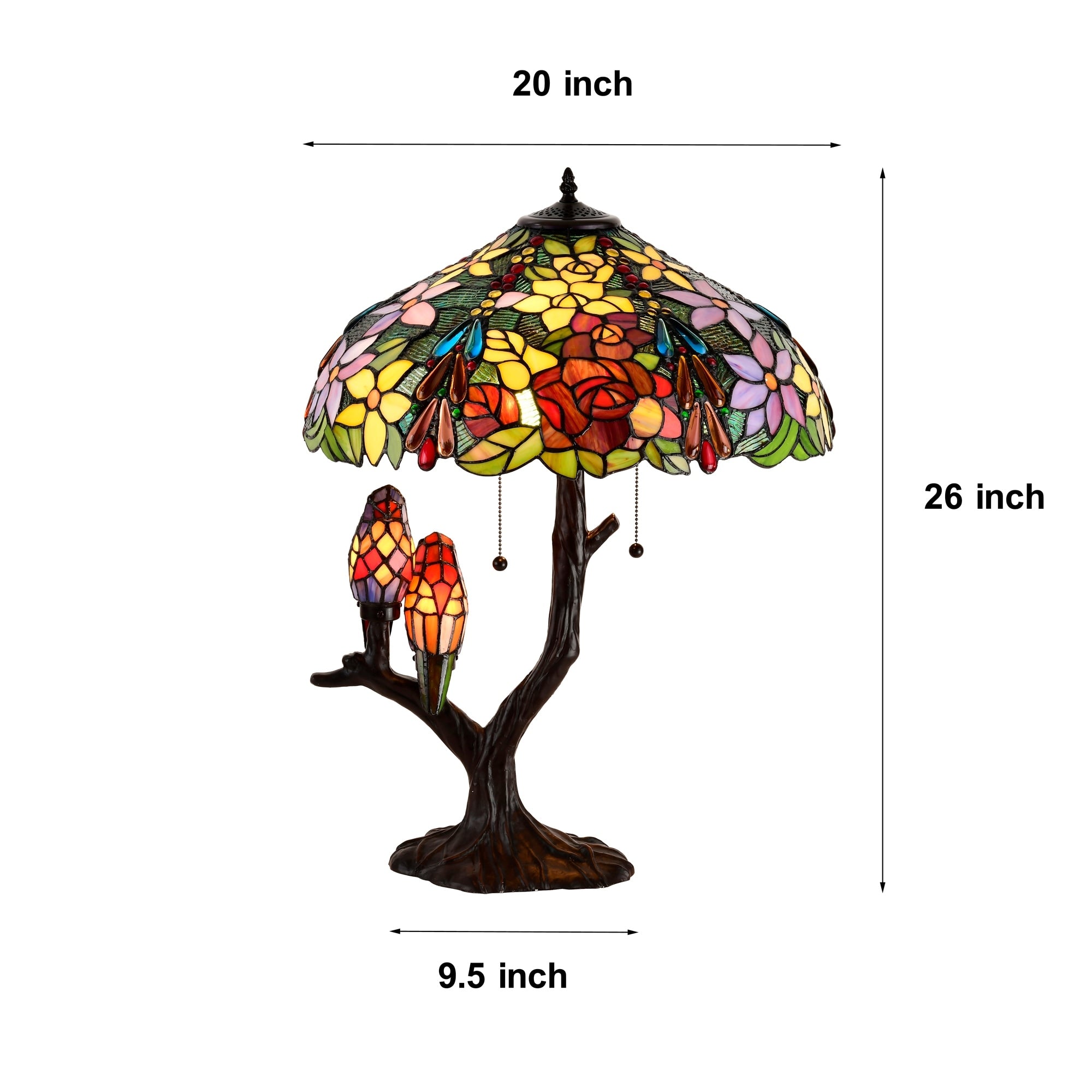 Tiffany-style Sarah Camille Tree Table Lamp by Warehouse of Tiffany